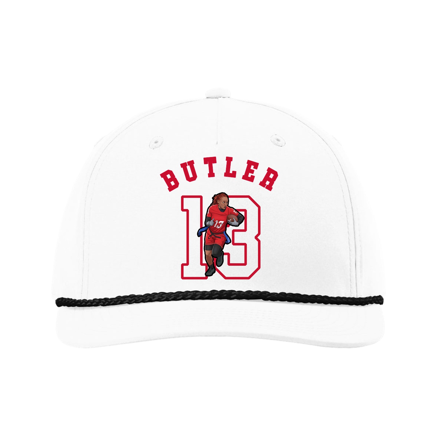 Five-Panel Classic Rope Cap — Shirsey Arch in White