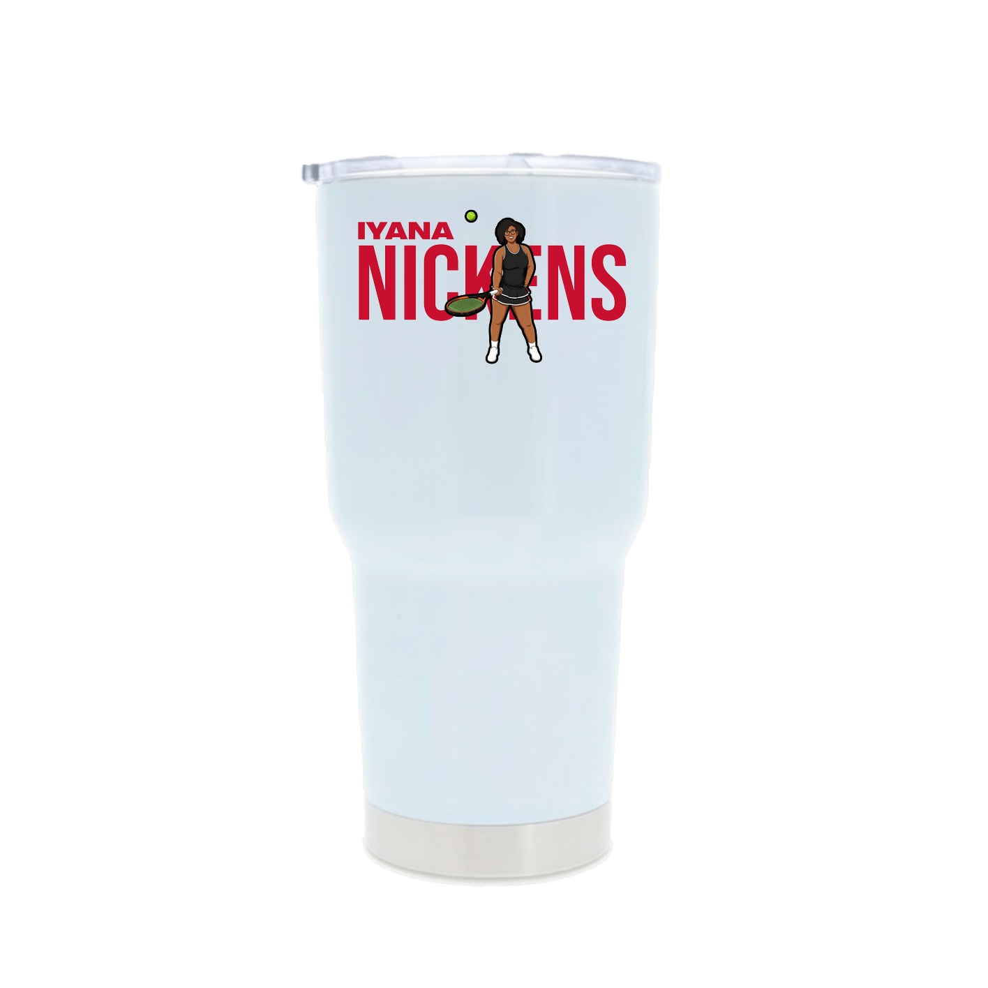 30oz Stainless Steel Tumbler — Player Name in White