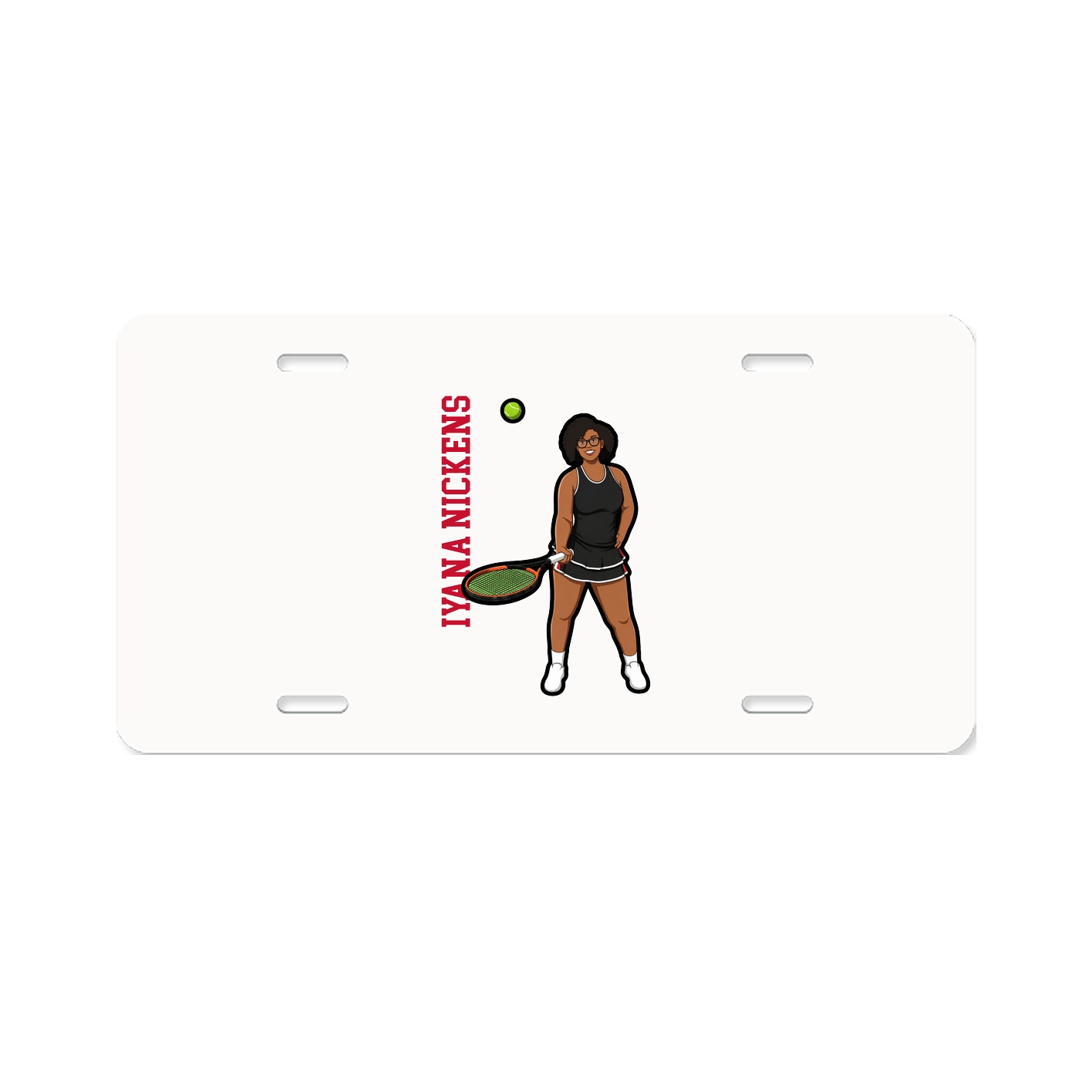 License Plate — Name Vertical in Classic