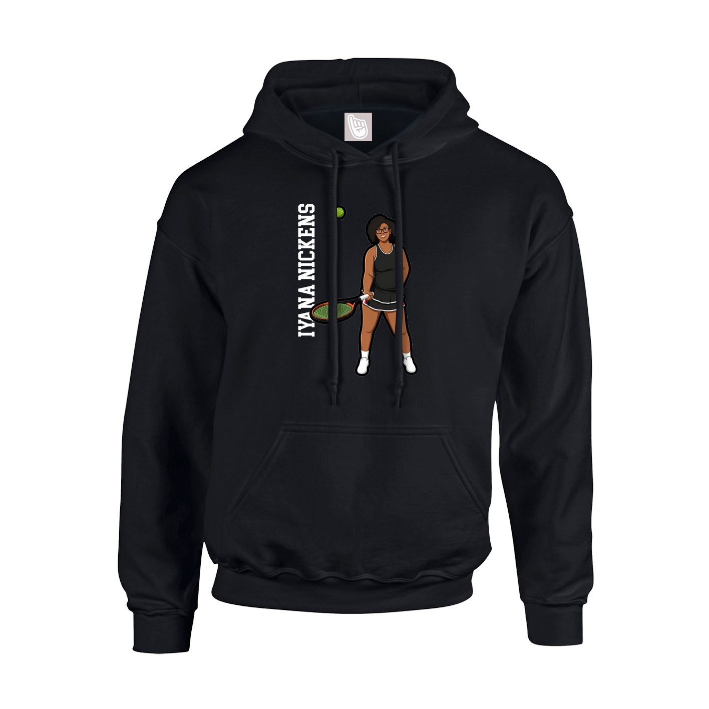 Hoodie — Name Vertical in Black