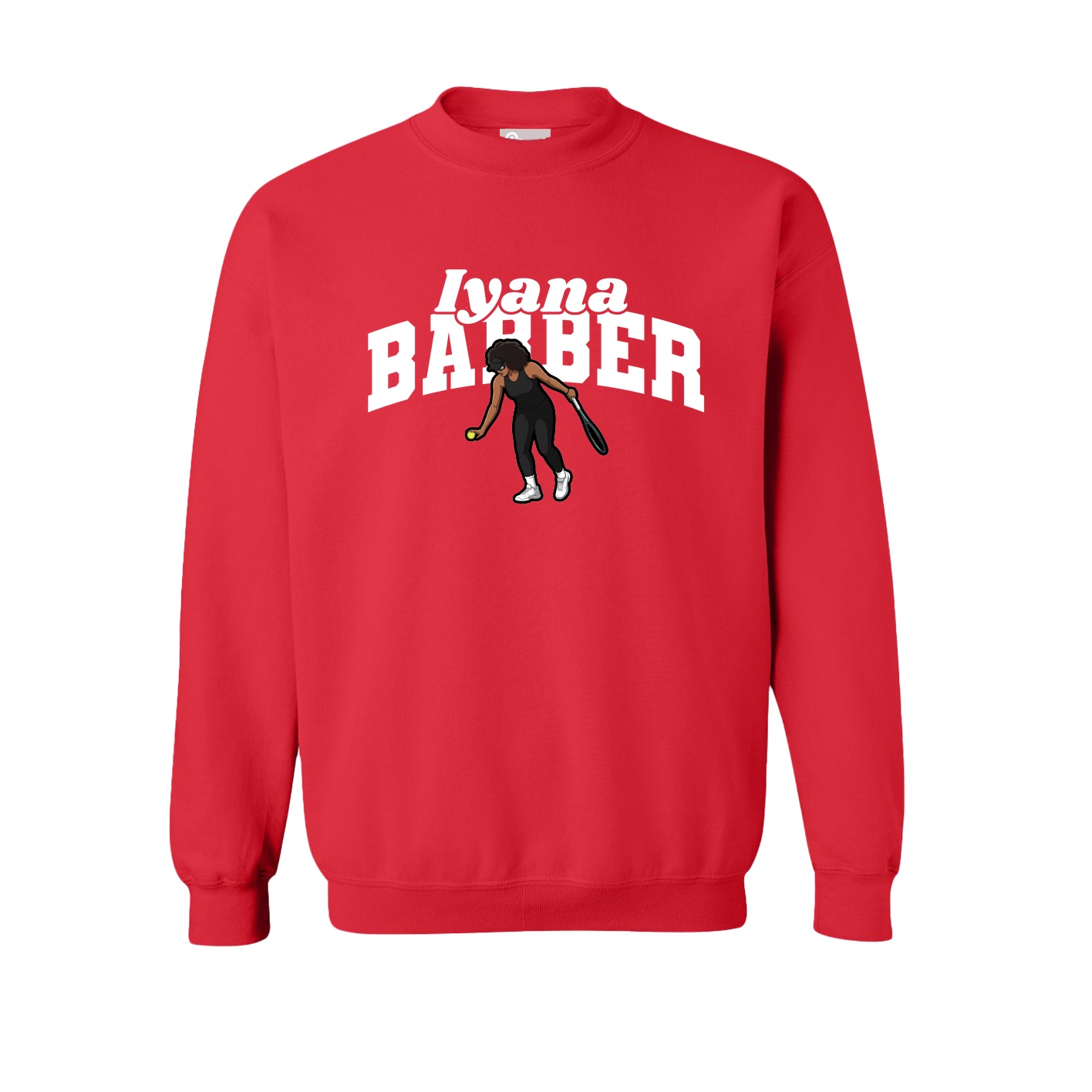 Fleece Crew — Signature Arch in Red