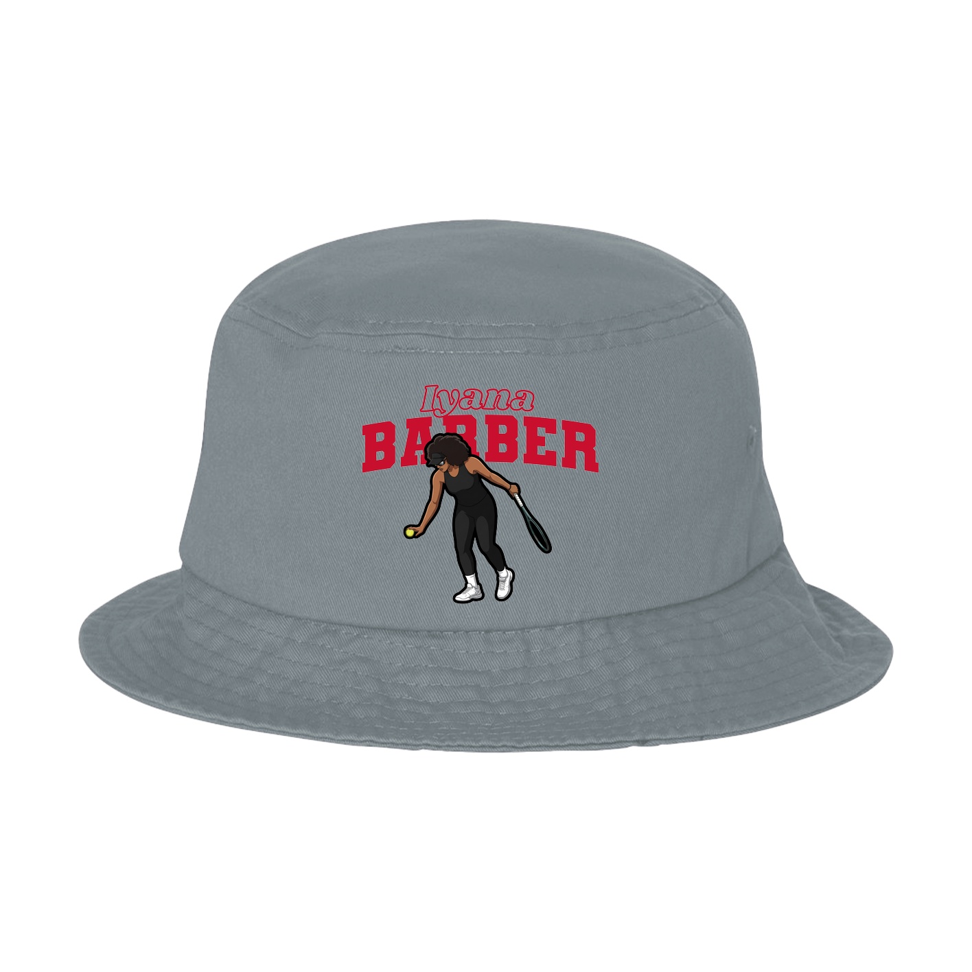 Bucket Cap — Name Arch in Grey