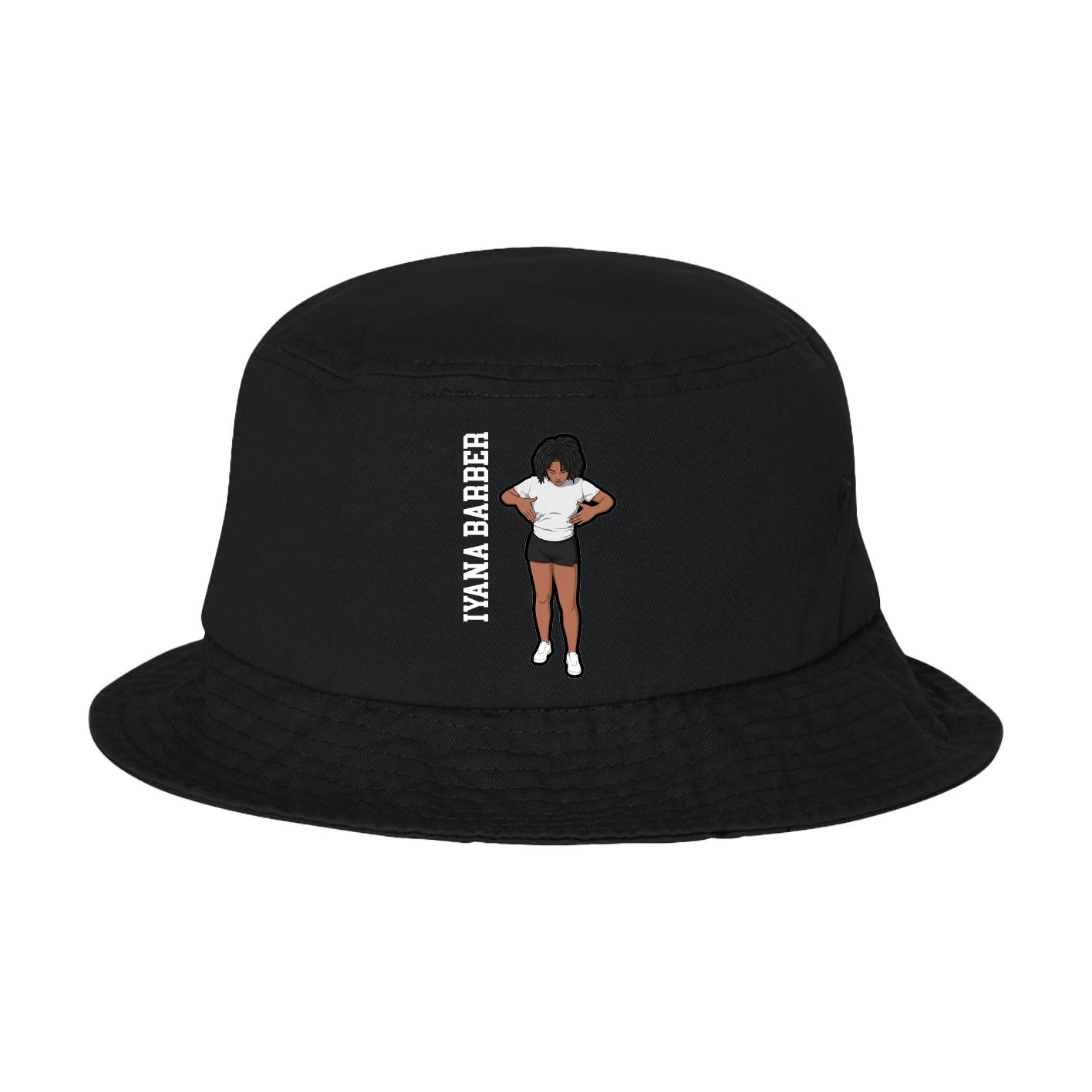 Bucket Cap — Name Vertical in Black