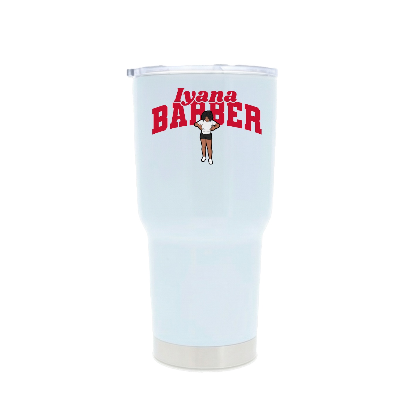 30oz Stainless Steel Tumbler — Signature Arch in White