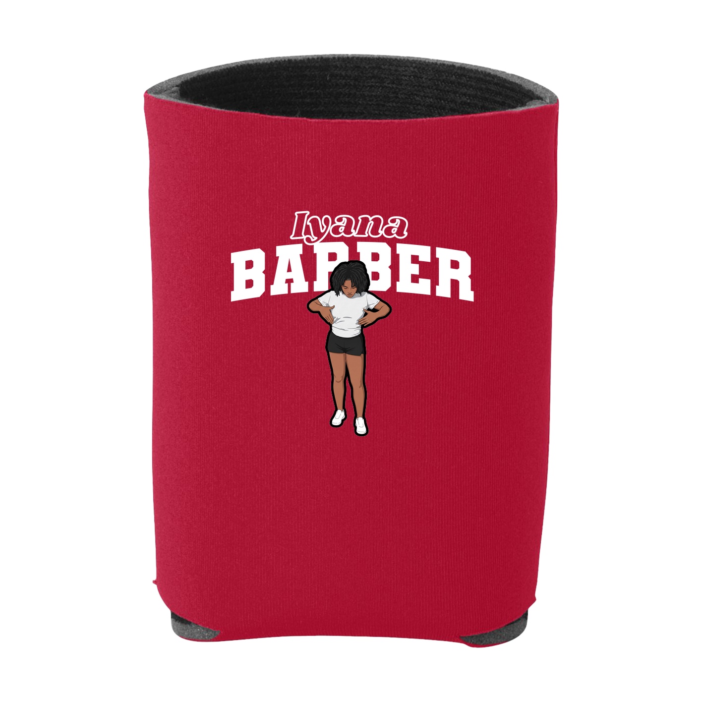 Can Holder — Name Arch in Red