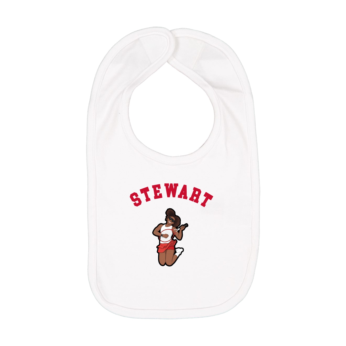 Infant Bib — Shirsey Arch in White
