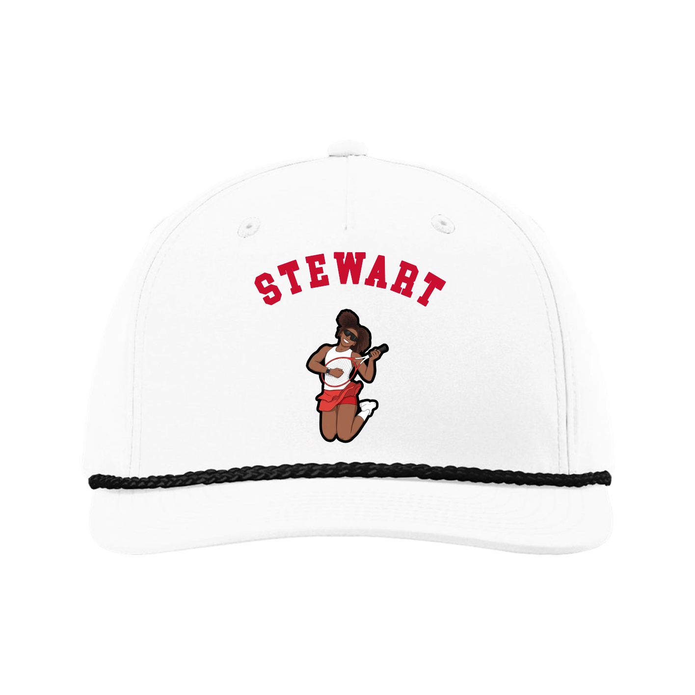 Five-Panel Classic Rope Cap — Shirsey Arch in White