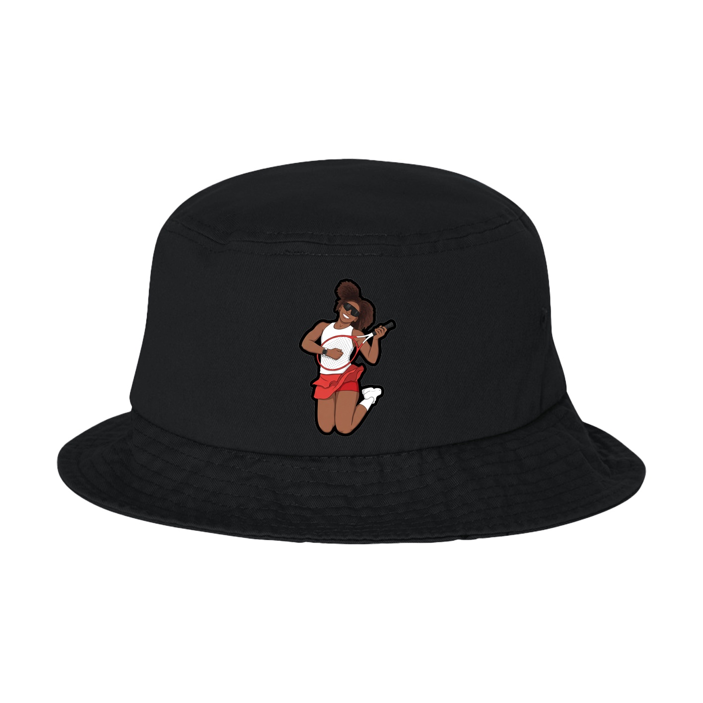 Bucket Cap — Name Vertical in Black