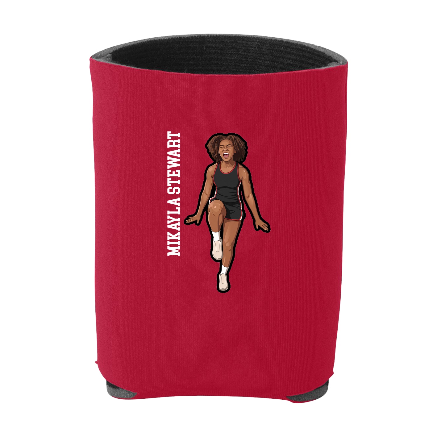 Can Holder — Name Vertical in Red
