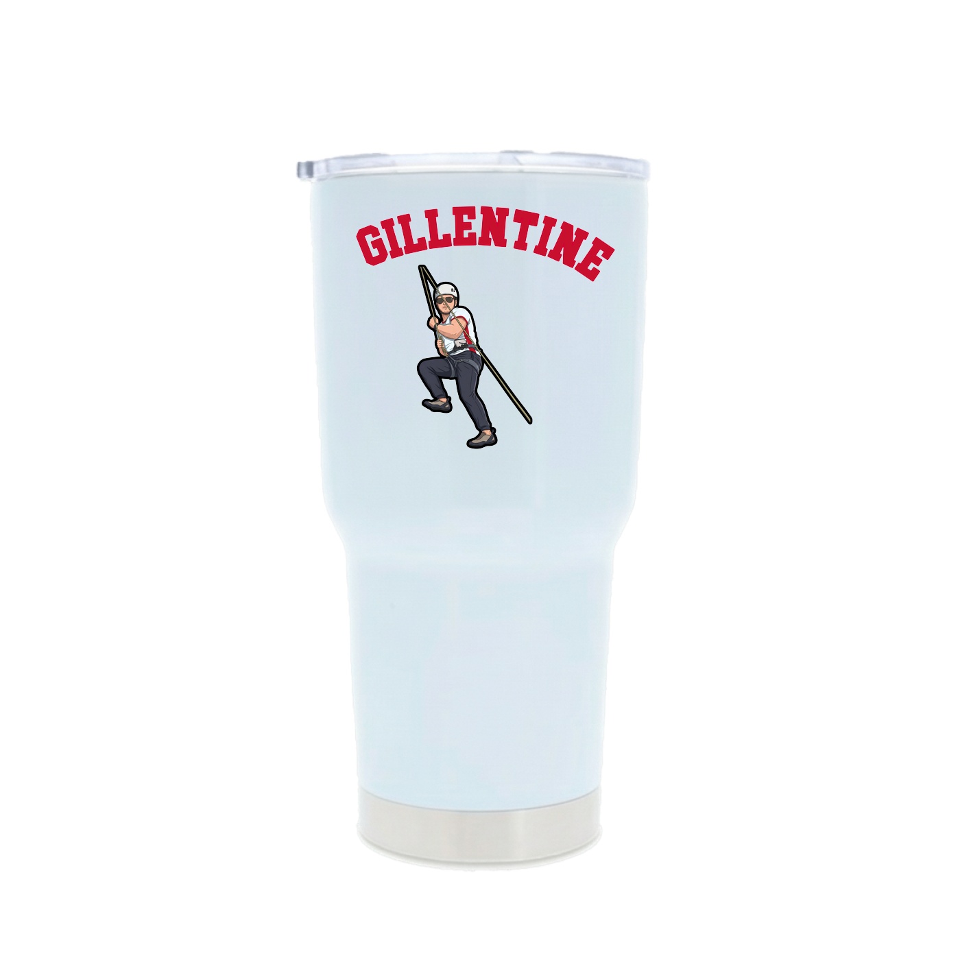 30oz Stainless Steel Tumbler — Shirsey Arch in White