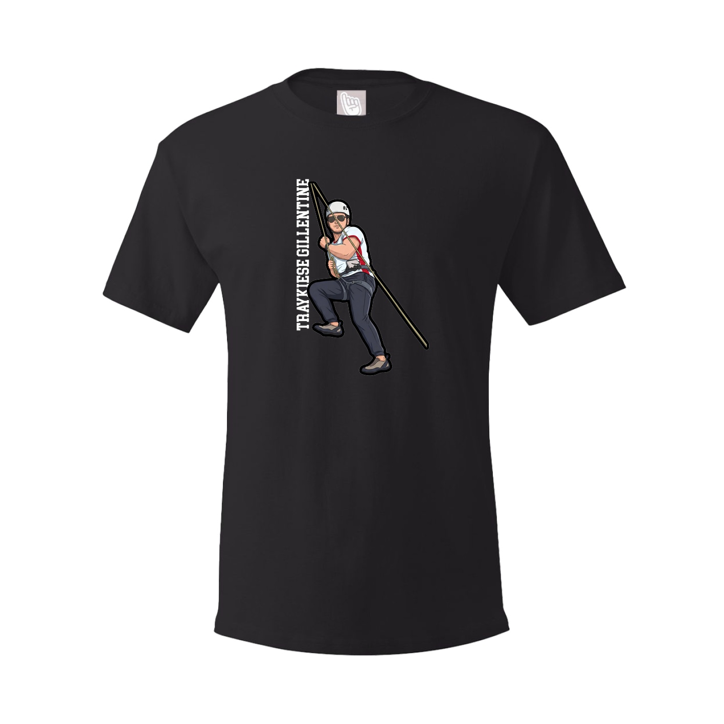 Tee — Name Vertical in Black