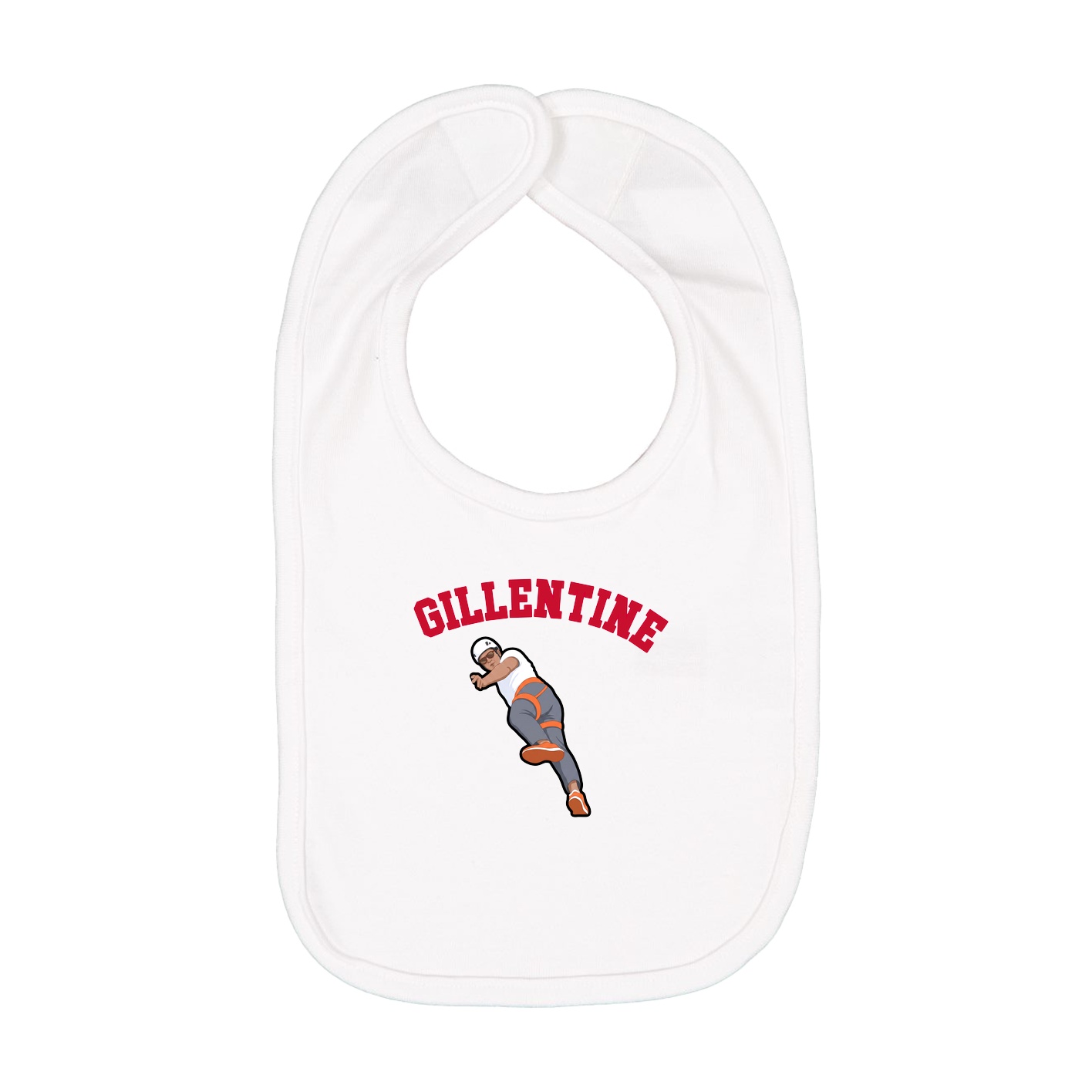 Infant Bib — Shirsey Arch in White