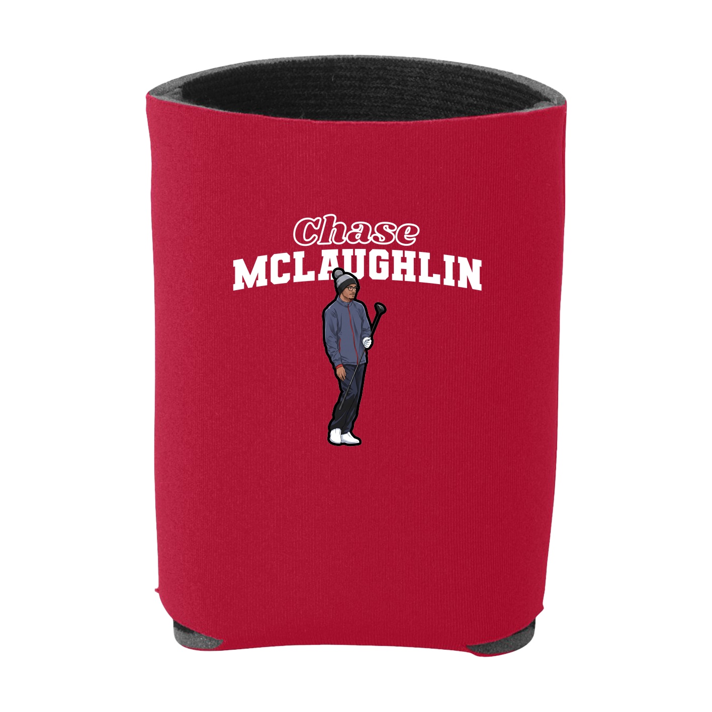 Can Holder — Name Arch in Red