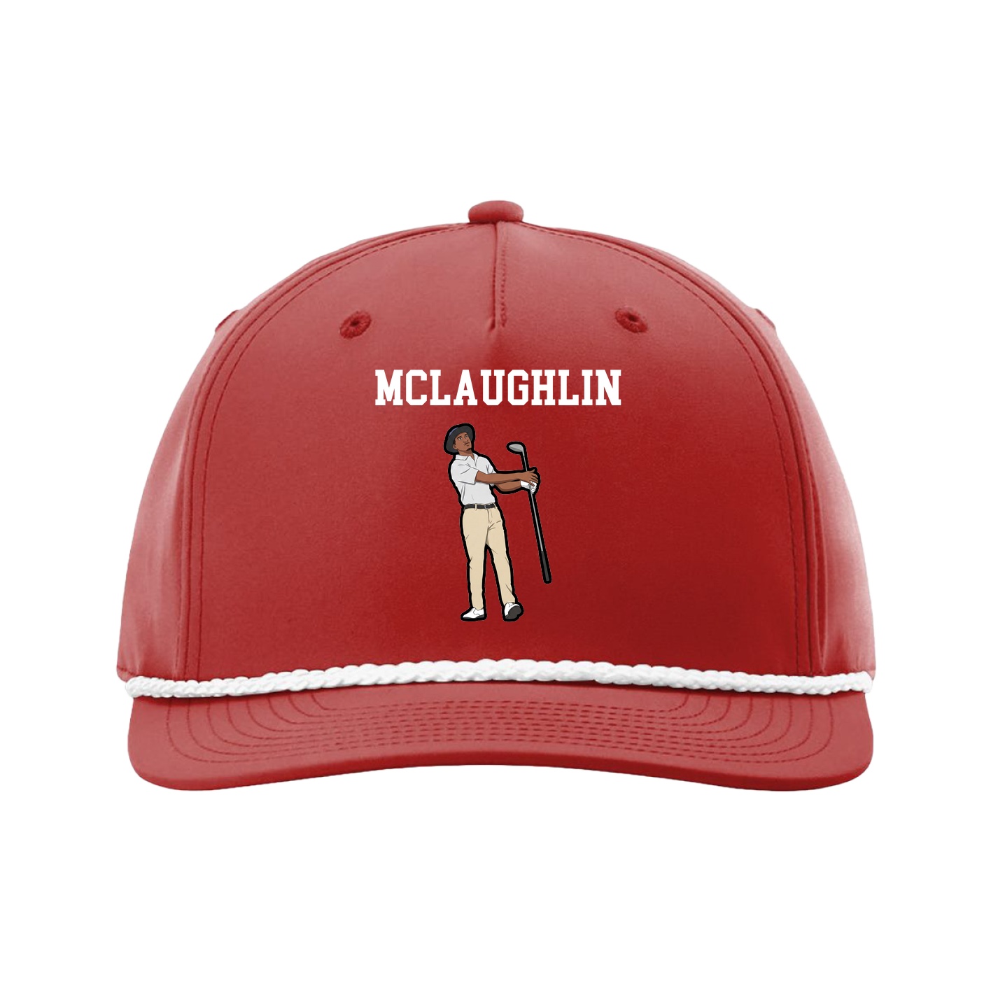 Five-Panel Classic Rope Cap — Shirsey in Red
