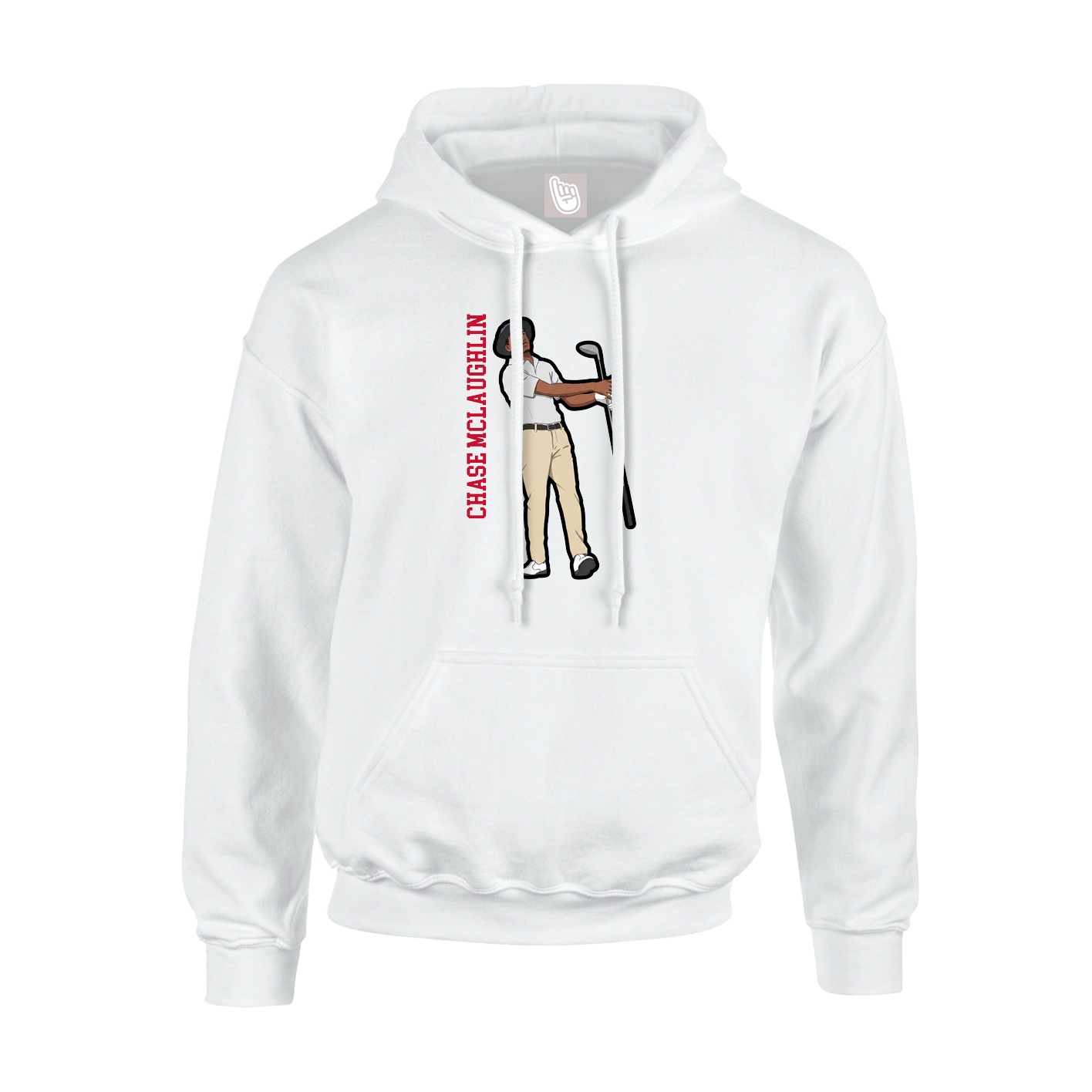 Hoodie — Name Vertical in White