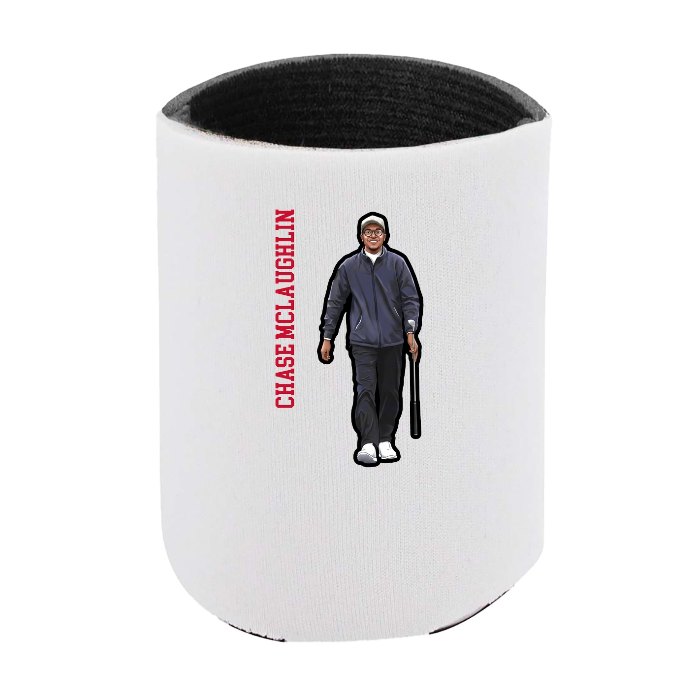 Can Holder — Name Vertical in White