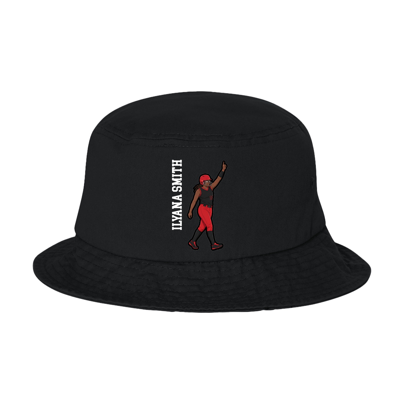 Bucket Cap — Name Vertical in Black