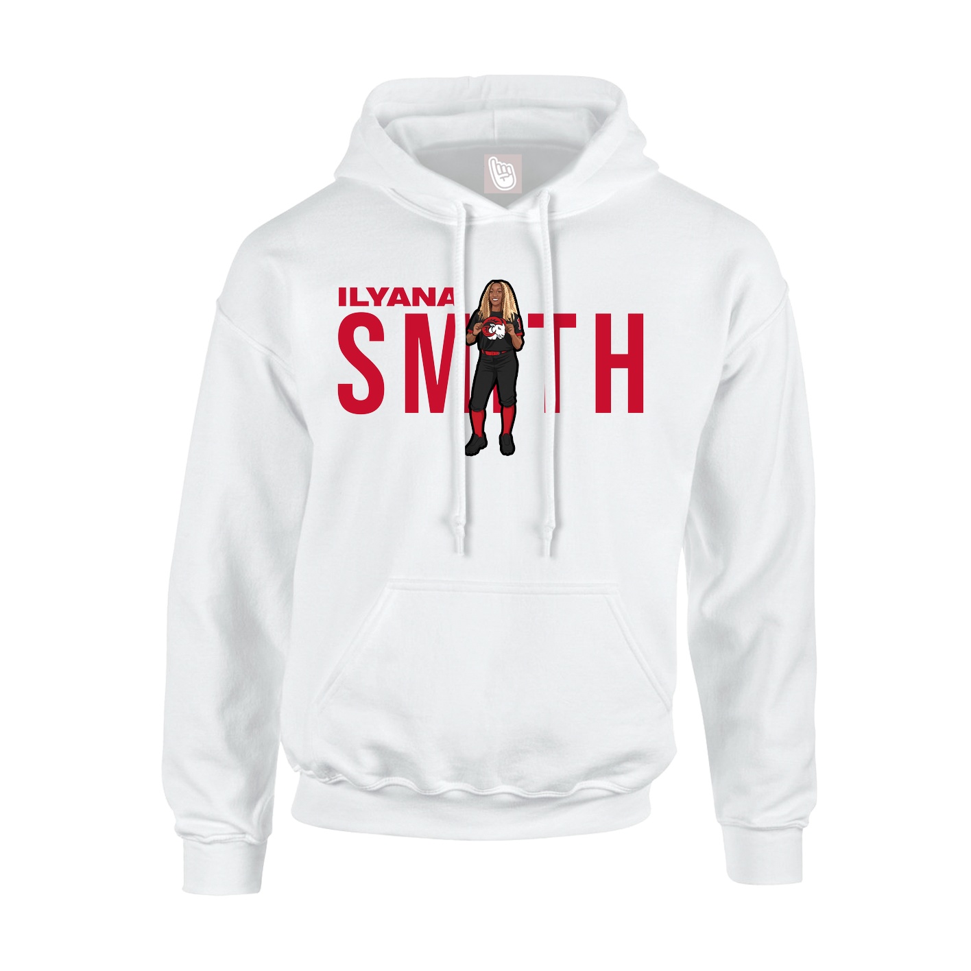 Hoodie — Player Name in White