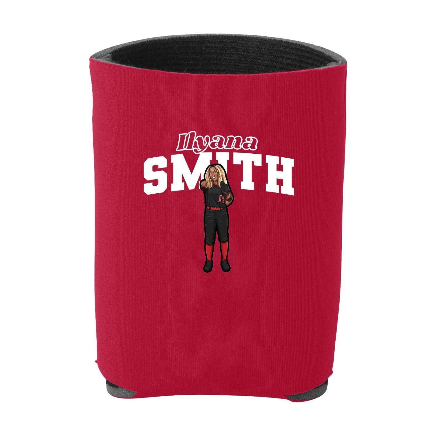 Can Holder — Name Arch in Red