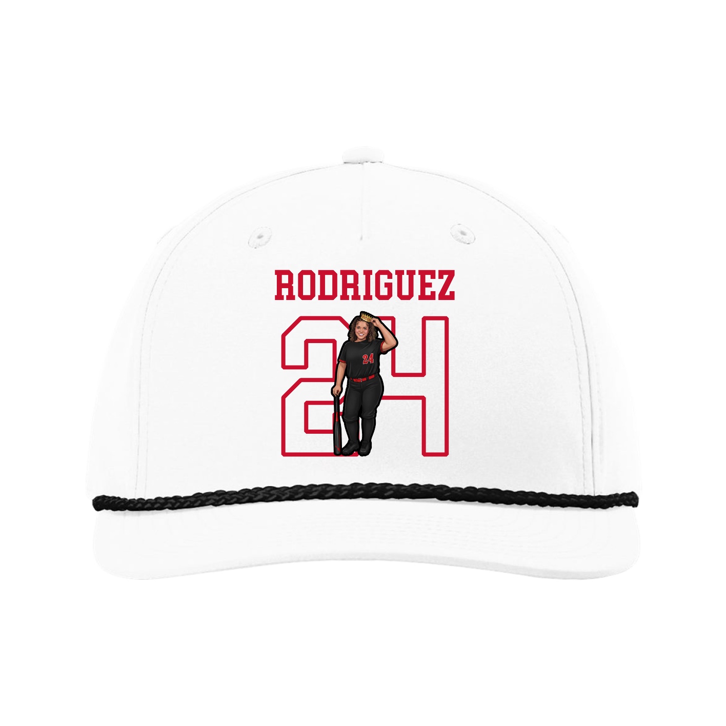 Five-Panel Classic Rope Cap — Shirsey in White