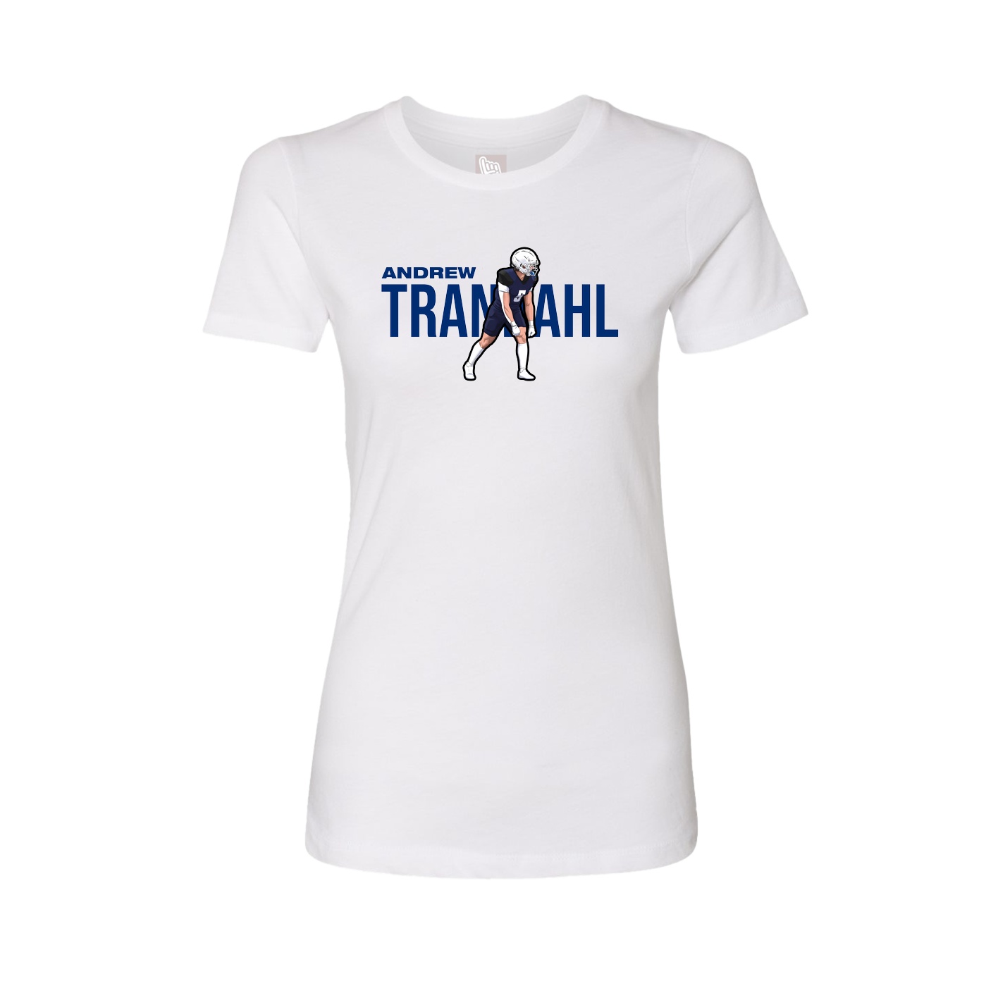 Fitted Women's Tee — Player Name in White