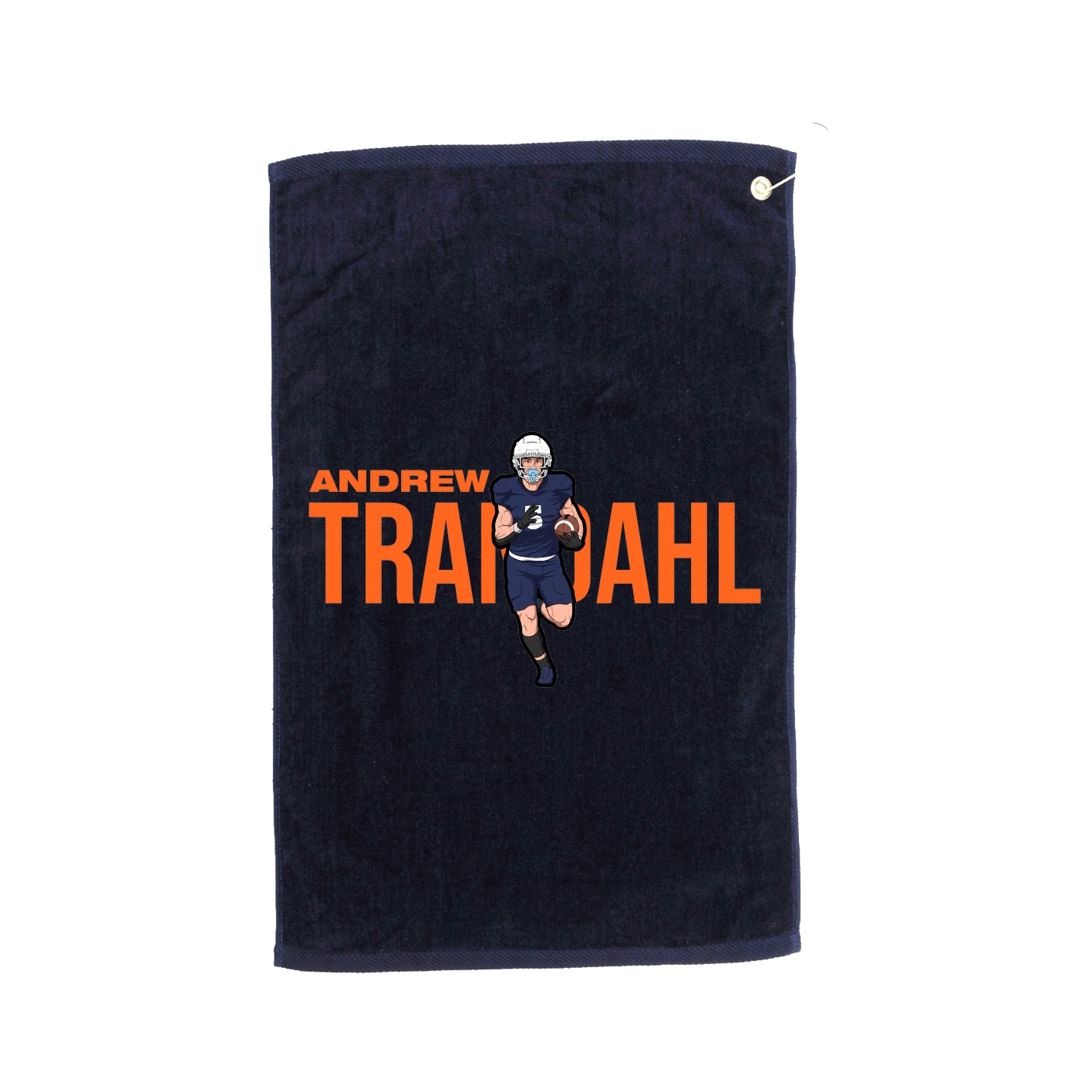 Golf Towel — Player Name in Navy