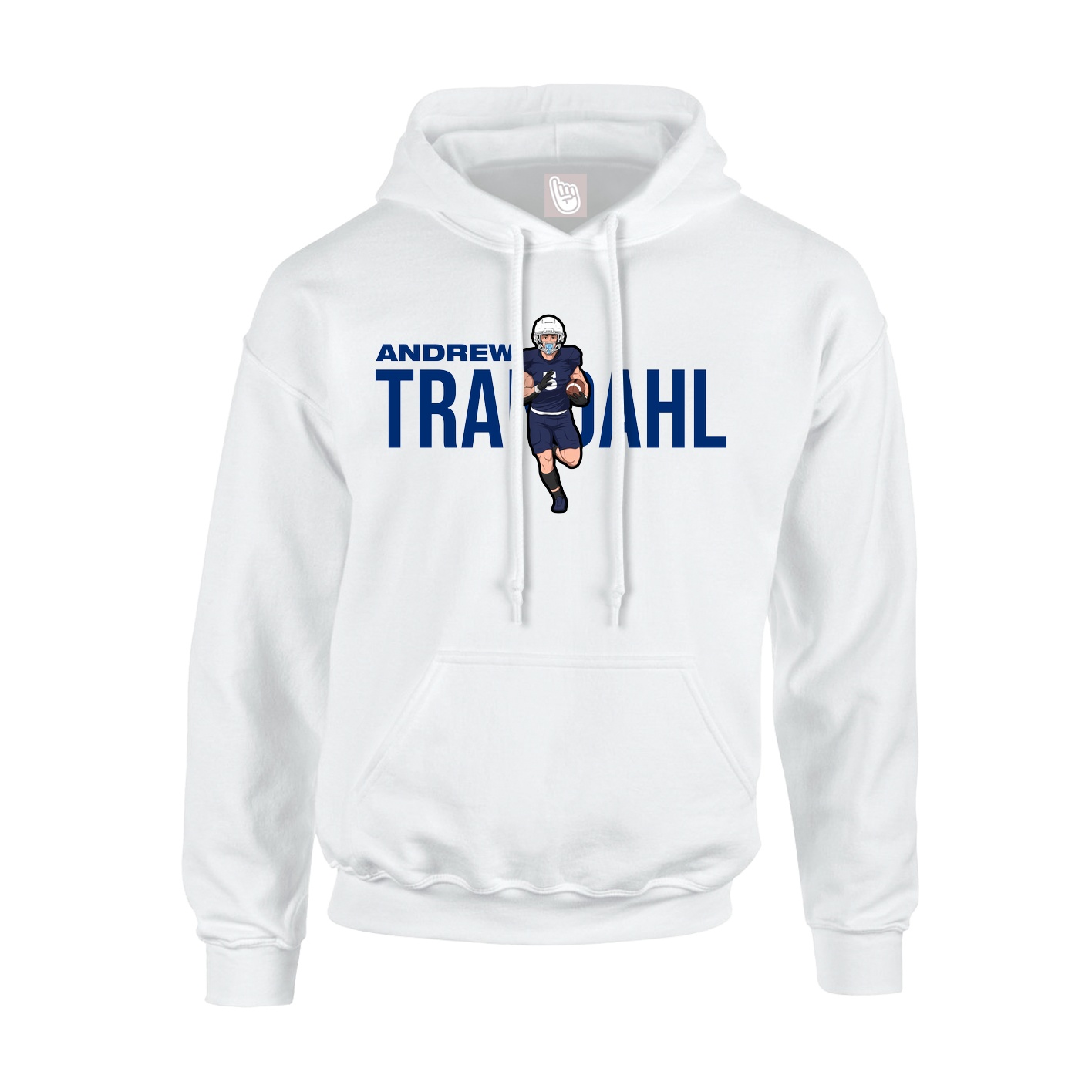 Youth Hoodie — Player Name in White
