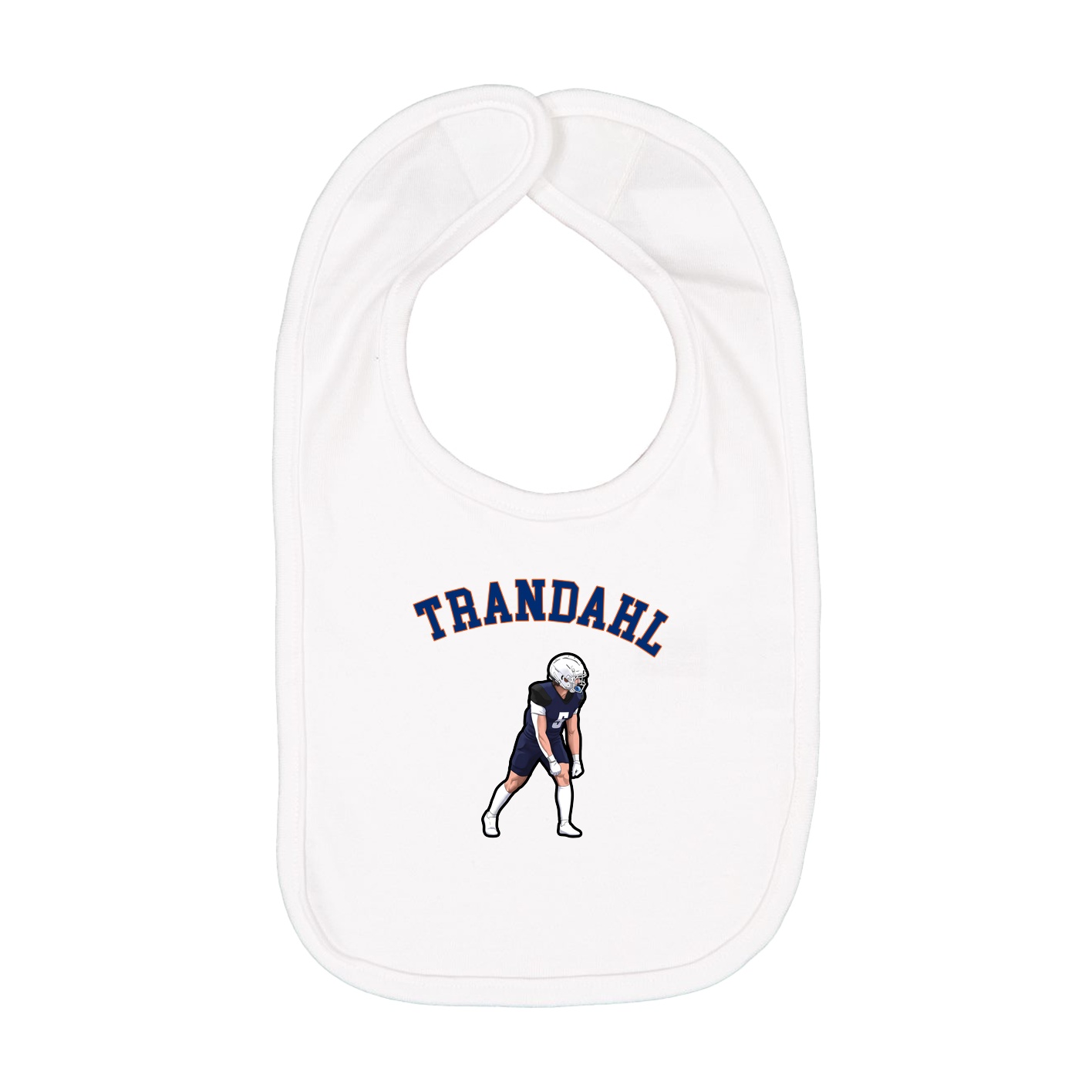 Infant Bib — Shirsey Arch in White
