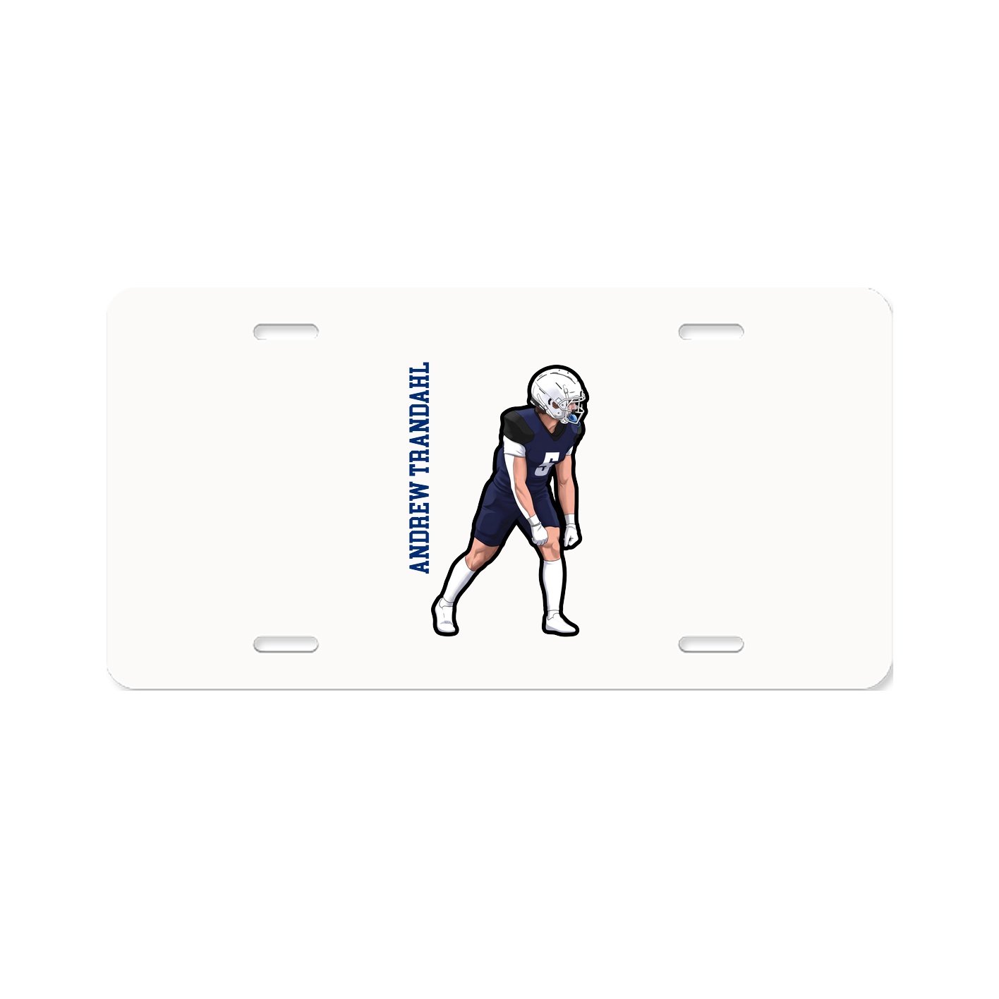 License Plate — Name Vertical in Classic