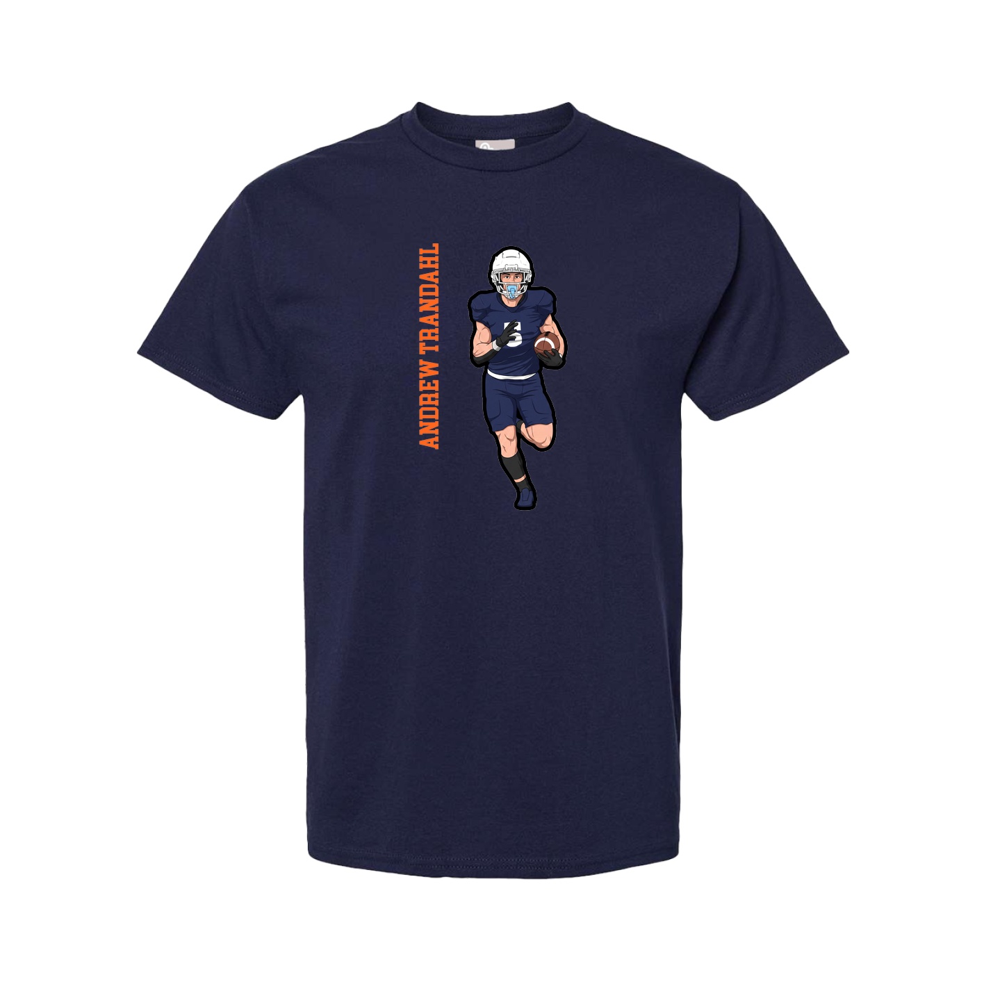 Youth Tee — Name Vertical in Navy
