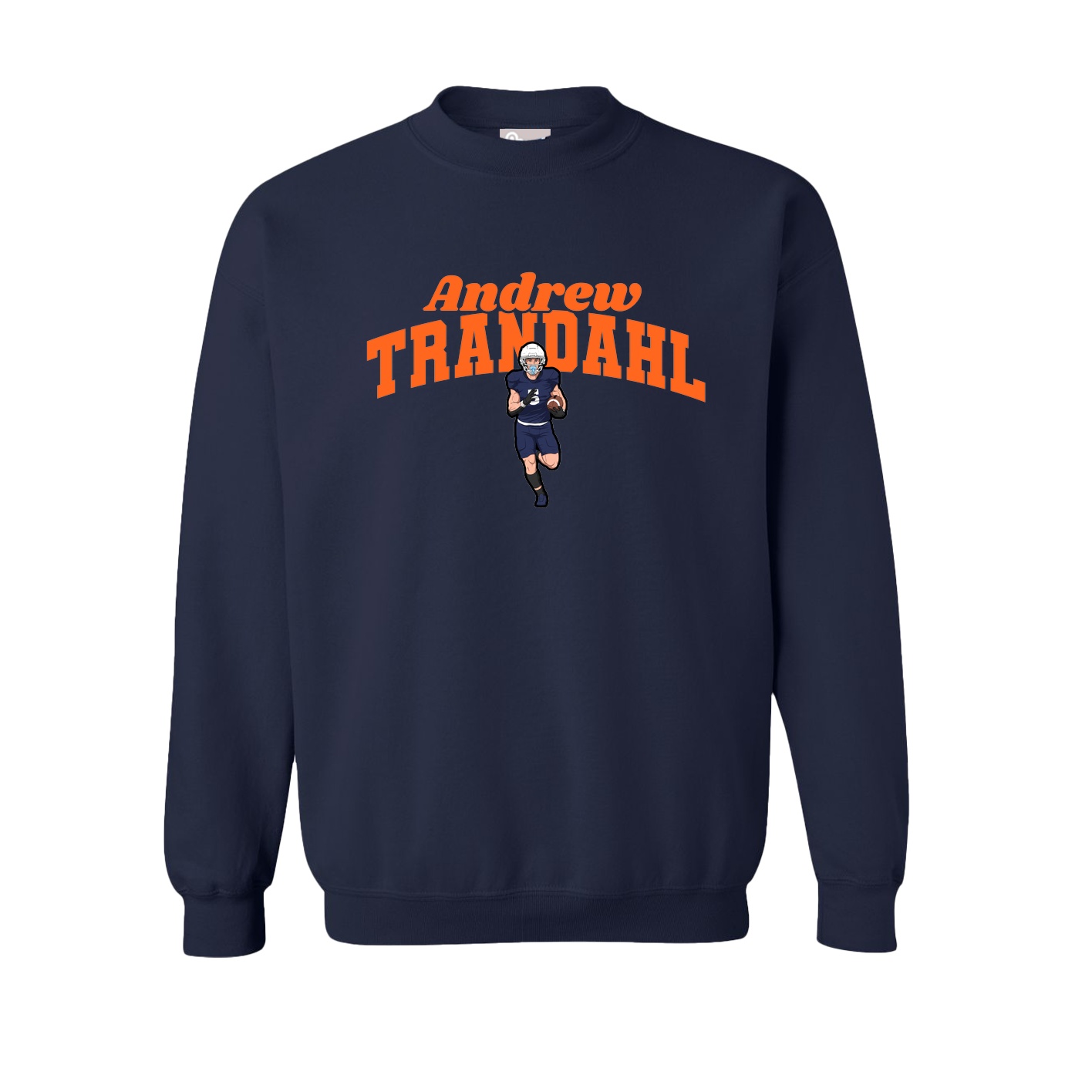 Fleece Crew — Signature Arch in Navy