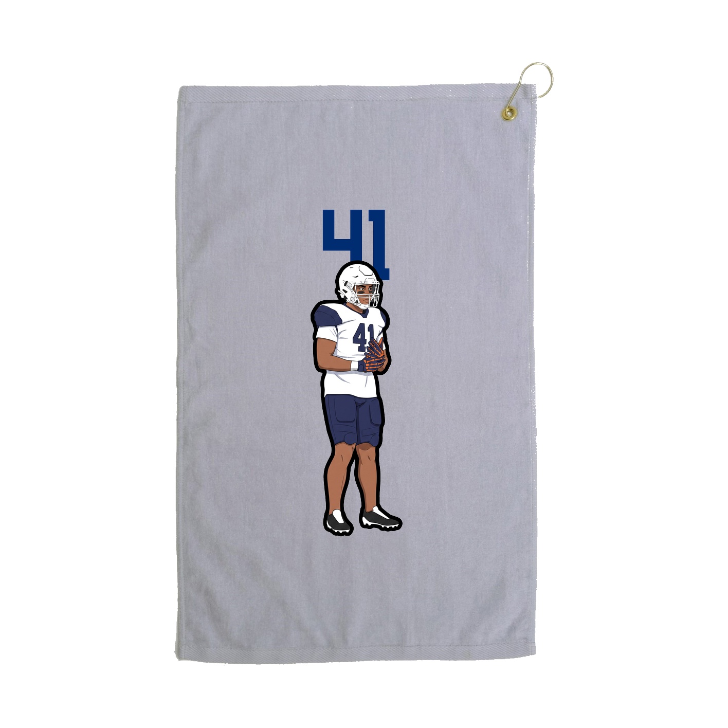 Golf Towel — Number Top in Grey