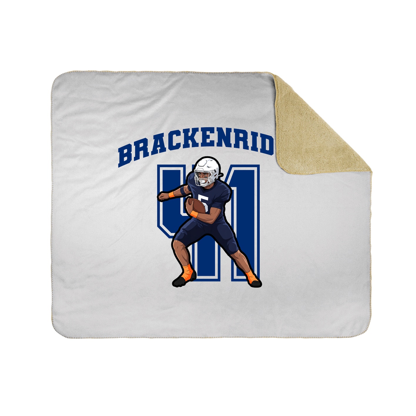 Throw Blanket — Number in White