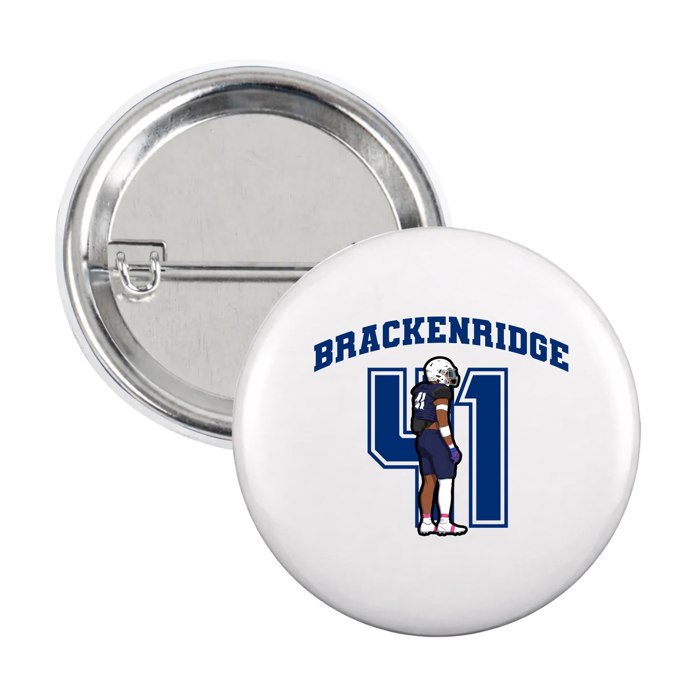 Game Day Button — Number in White