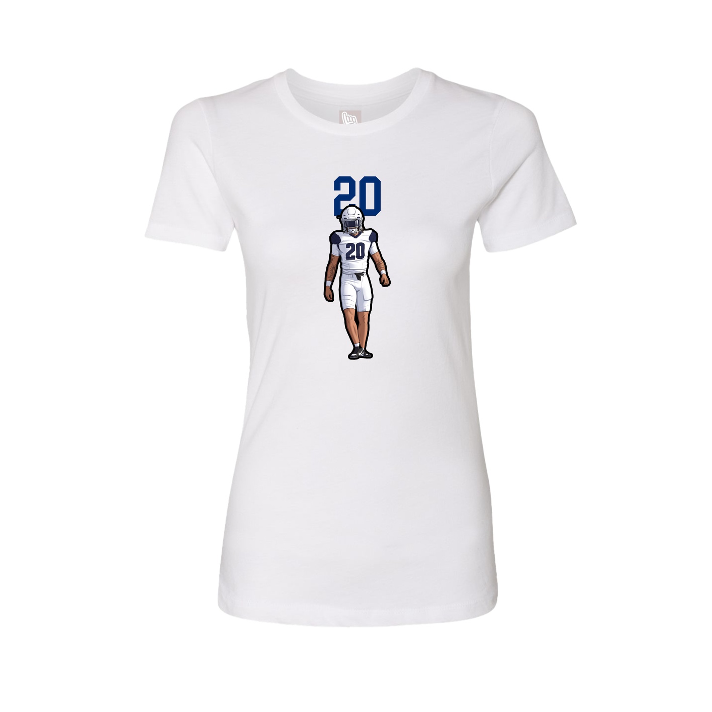 Fitted Women's Tee — Number Top in White