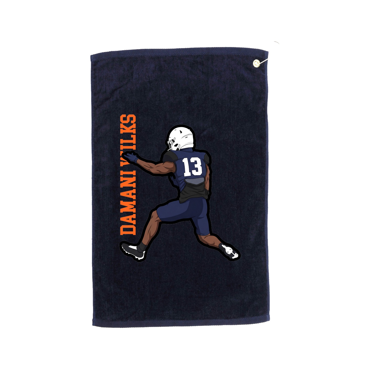 Golf Towel — Name Vertical in Navy