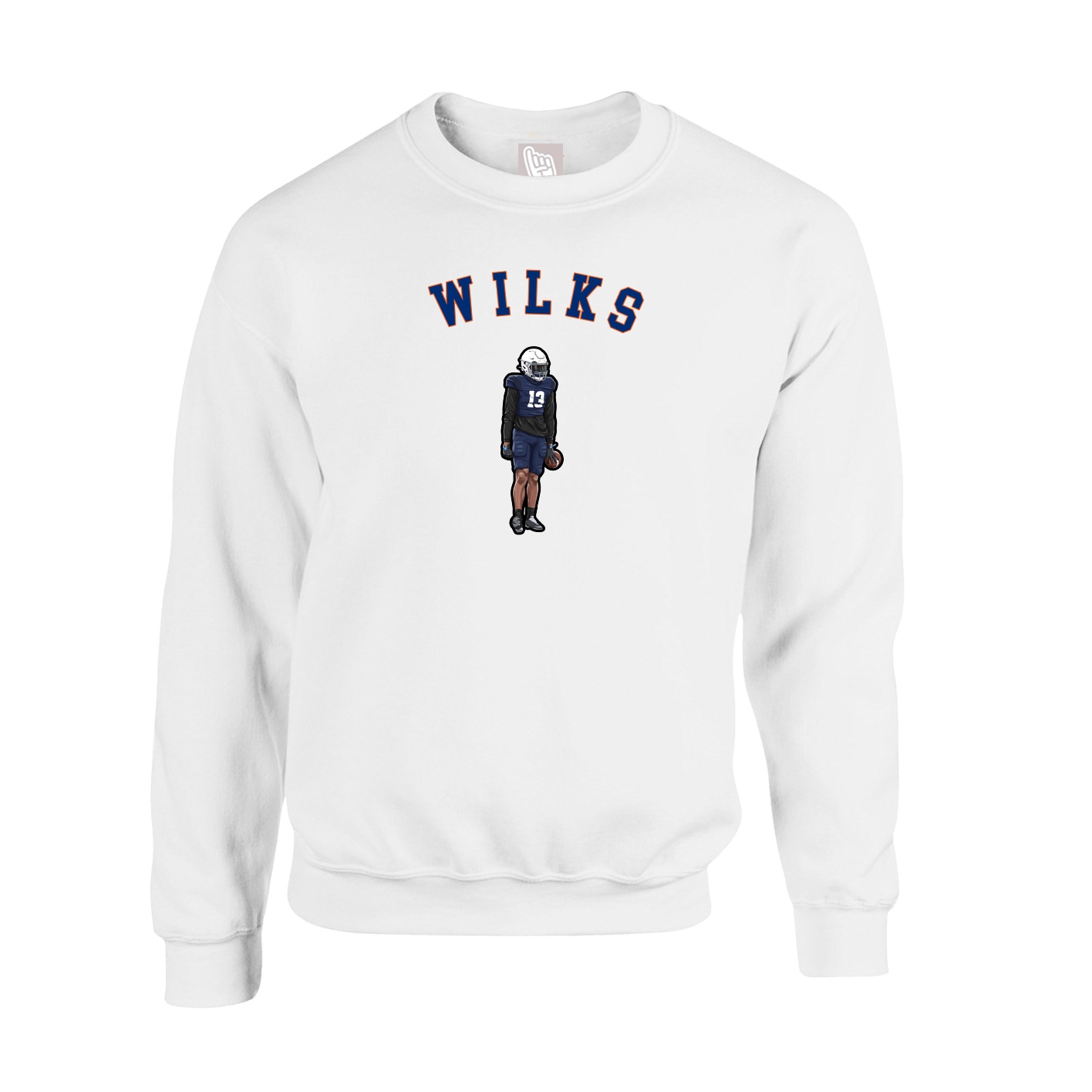 Fleece Crew — Shirsey Arch in White