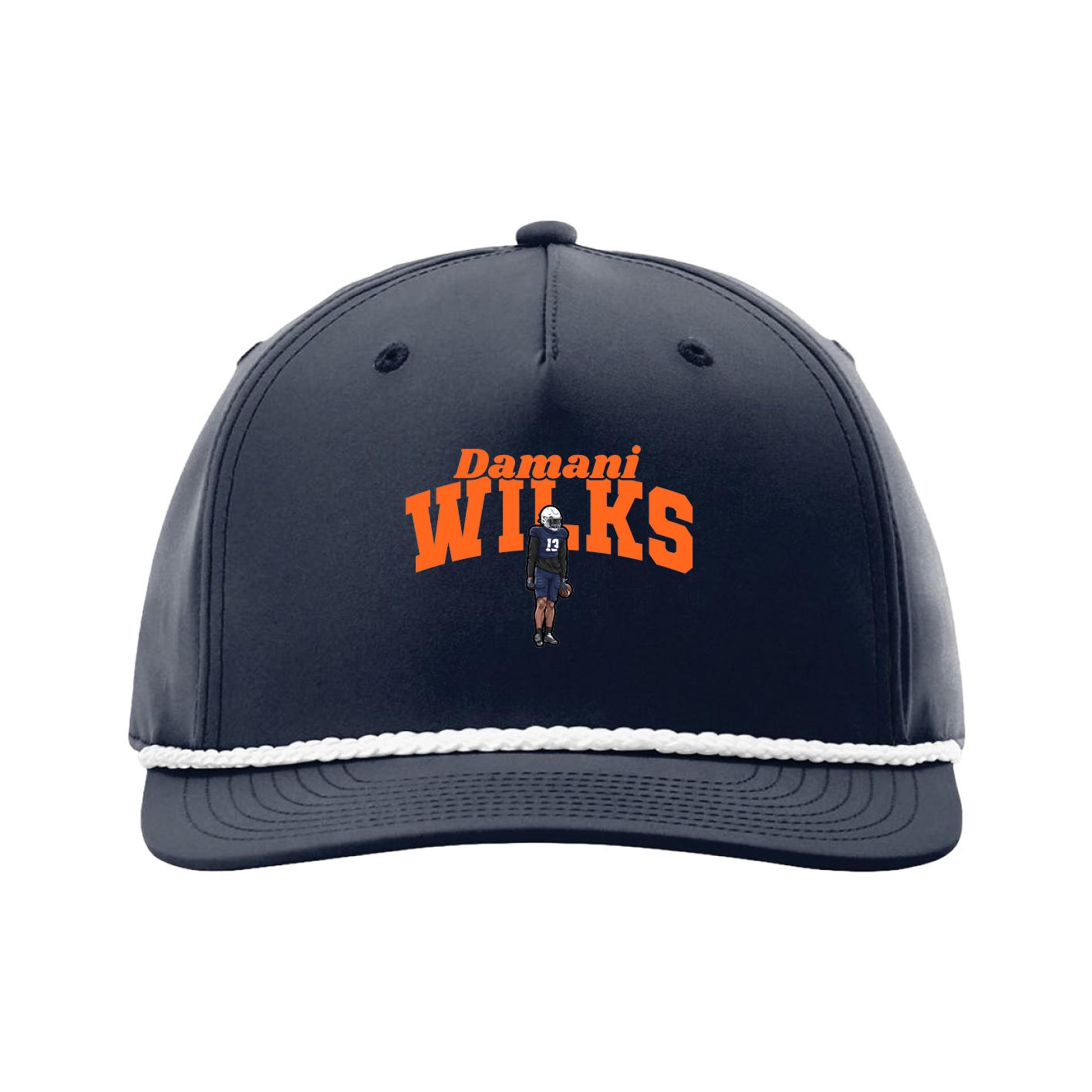 Five-Panel Classic Rope Cap — Signature Arch in Navy