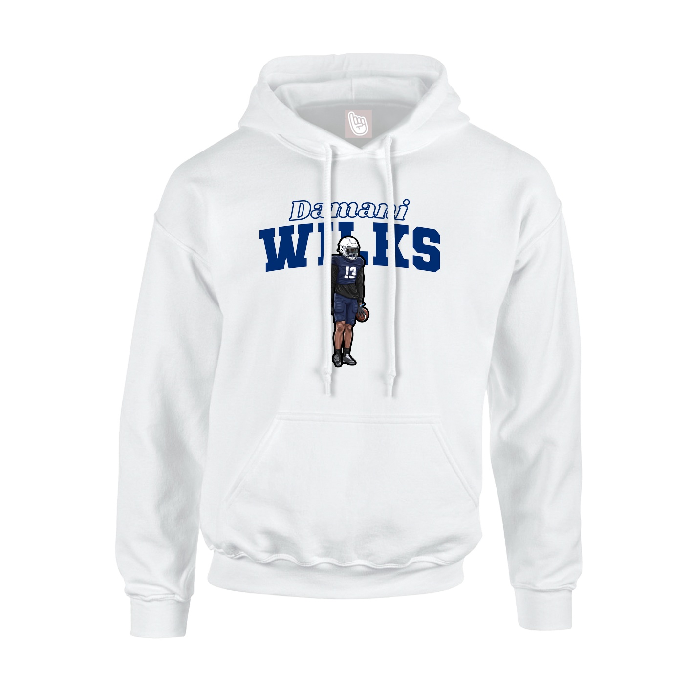 Hoodie — Name Arch in White