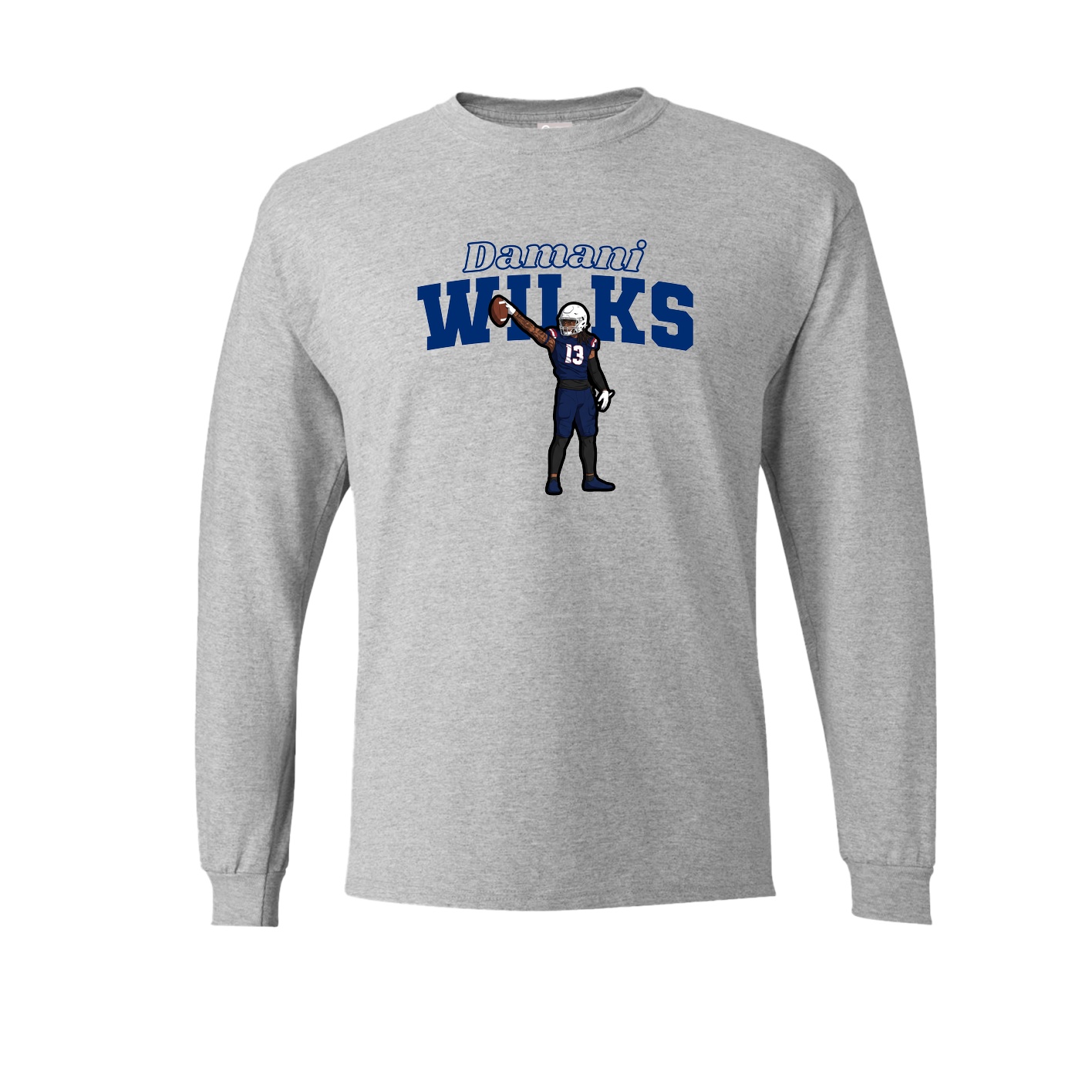 Long Sleeve Tee — Name Arch in Grey