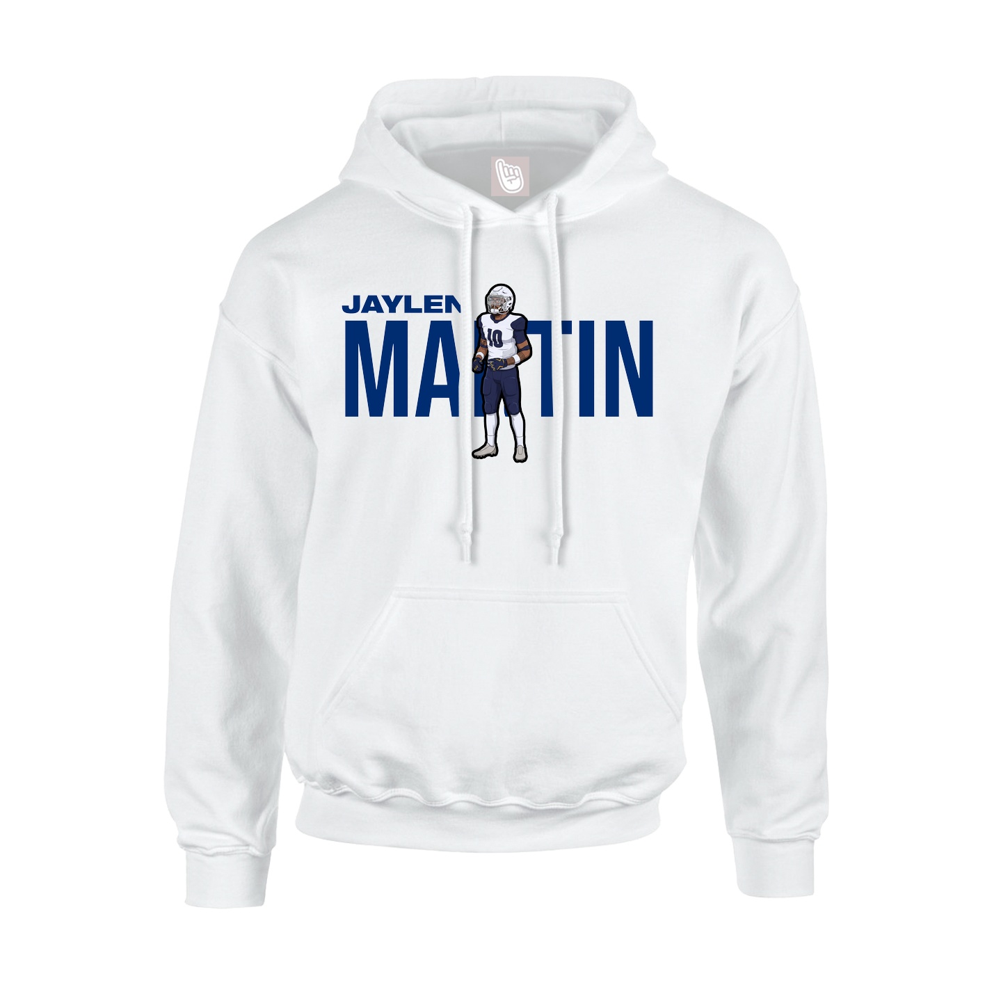Youth Hoodie — Player Name in White