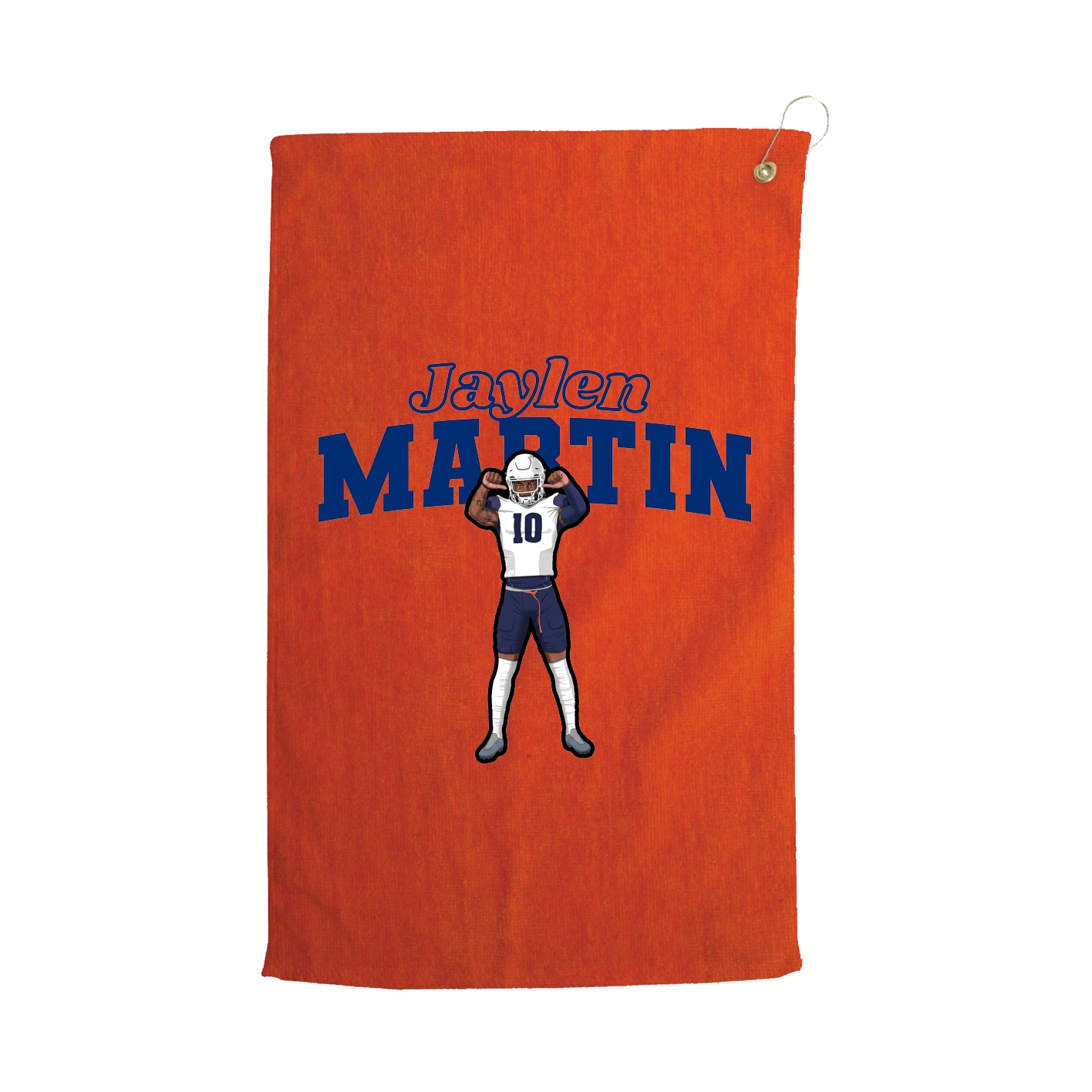 Golf Towel — Name Arch in Orange