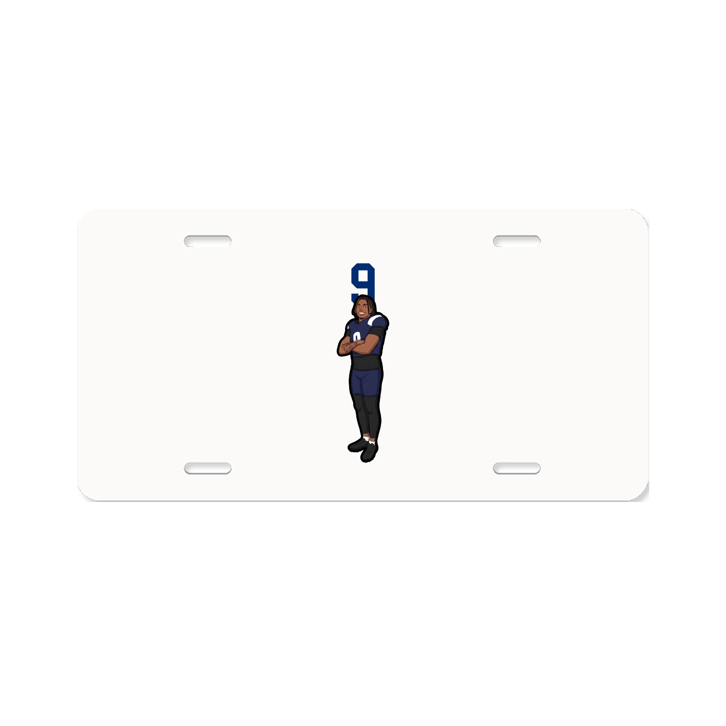 License Plate — Number Top in Classic