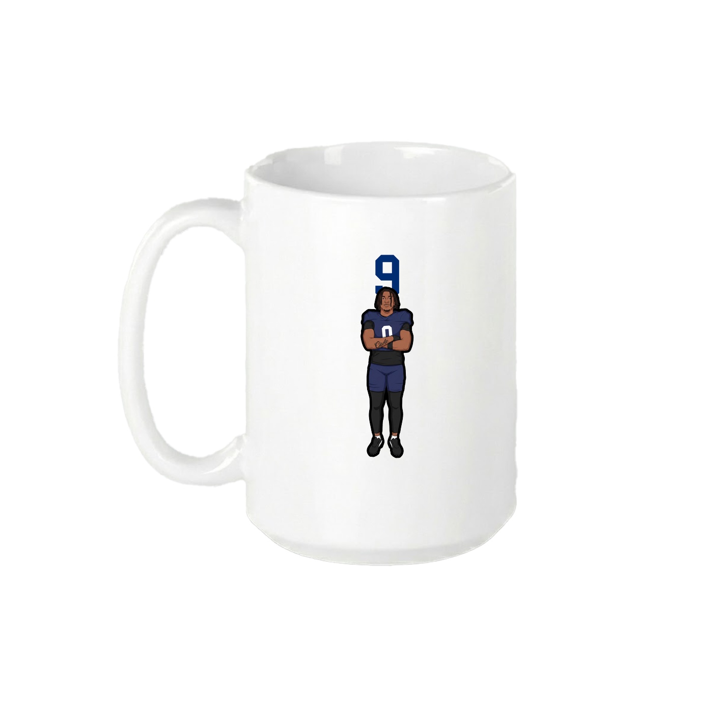 15oz Coffee Mug — Number Top in White