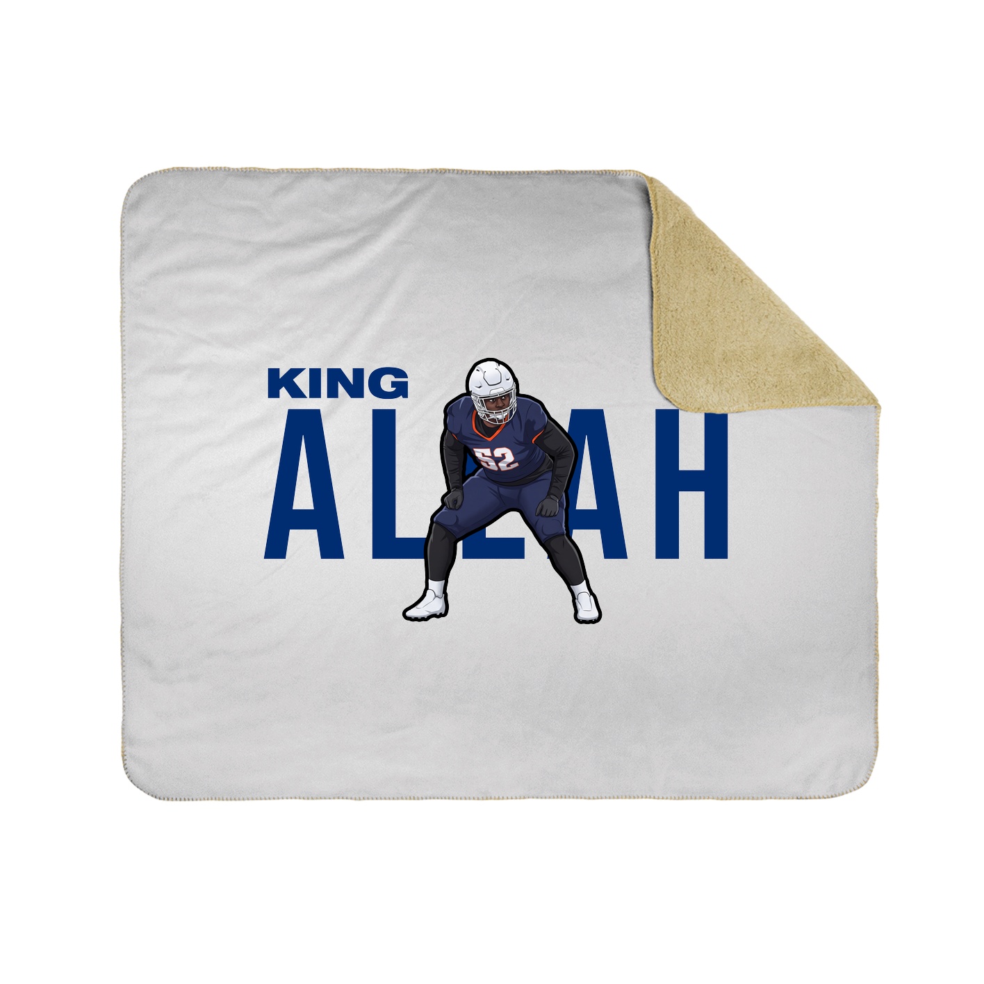 Throw Blanket — Player Name in White
