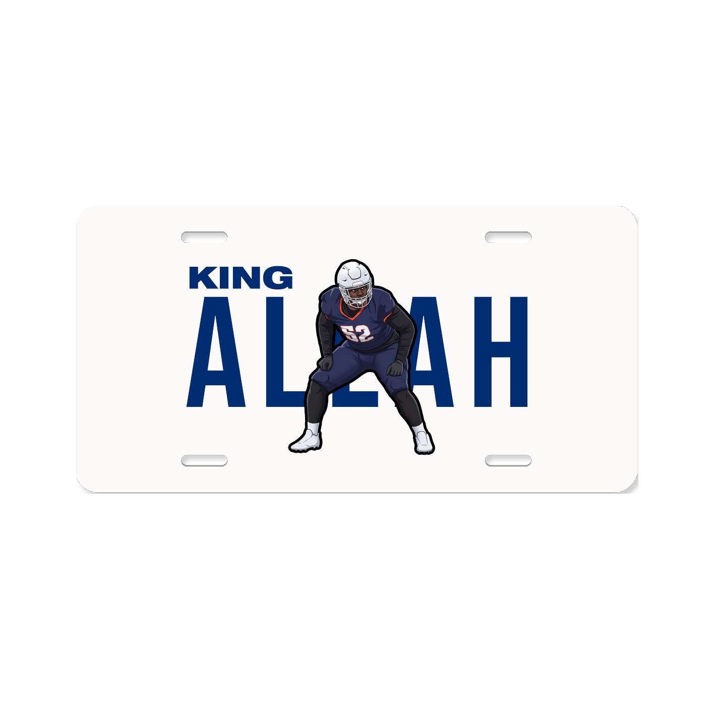 License Plate — Player Name in Classic