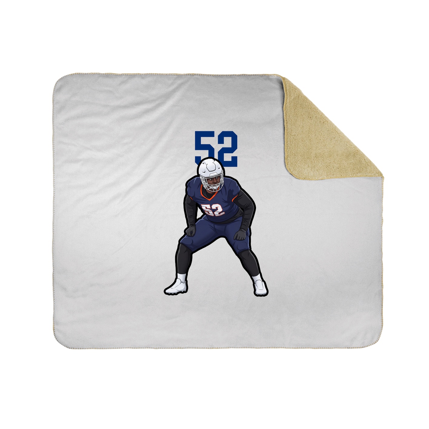 Throw Blanket — Number Top in White