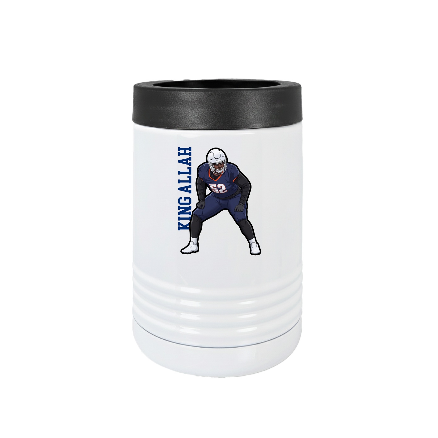 Beverage Holder — Name Vertical in White