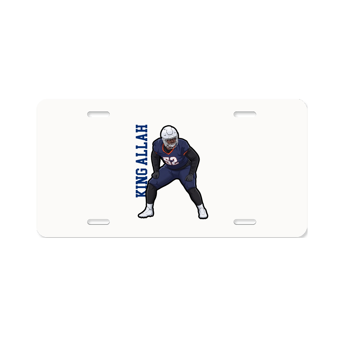 License Plate — Name Vertical in Classic