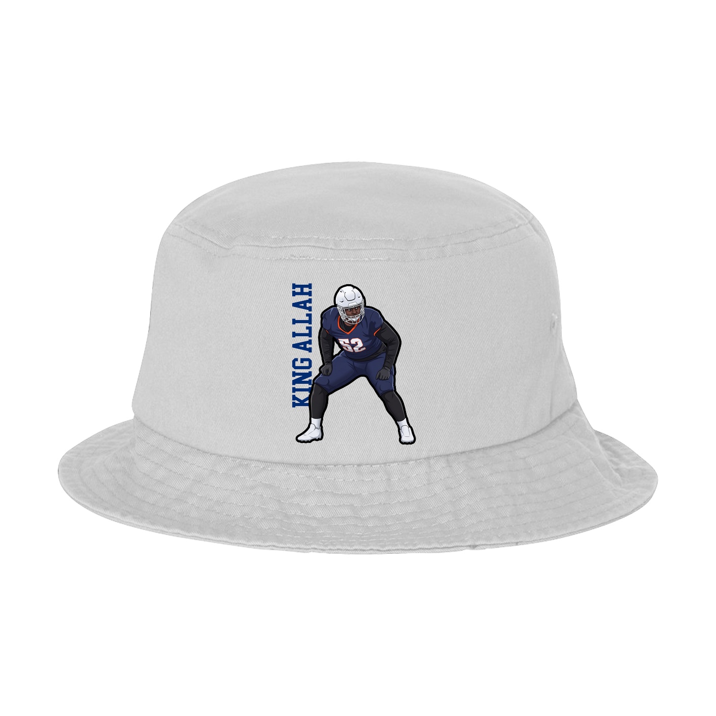 Bucket Cap — Name Vertical in White